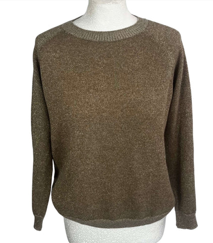 Weekend Max Mara Gold Lurex Knit Sweater L