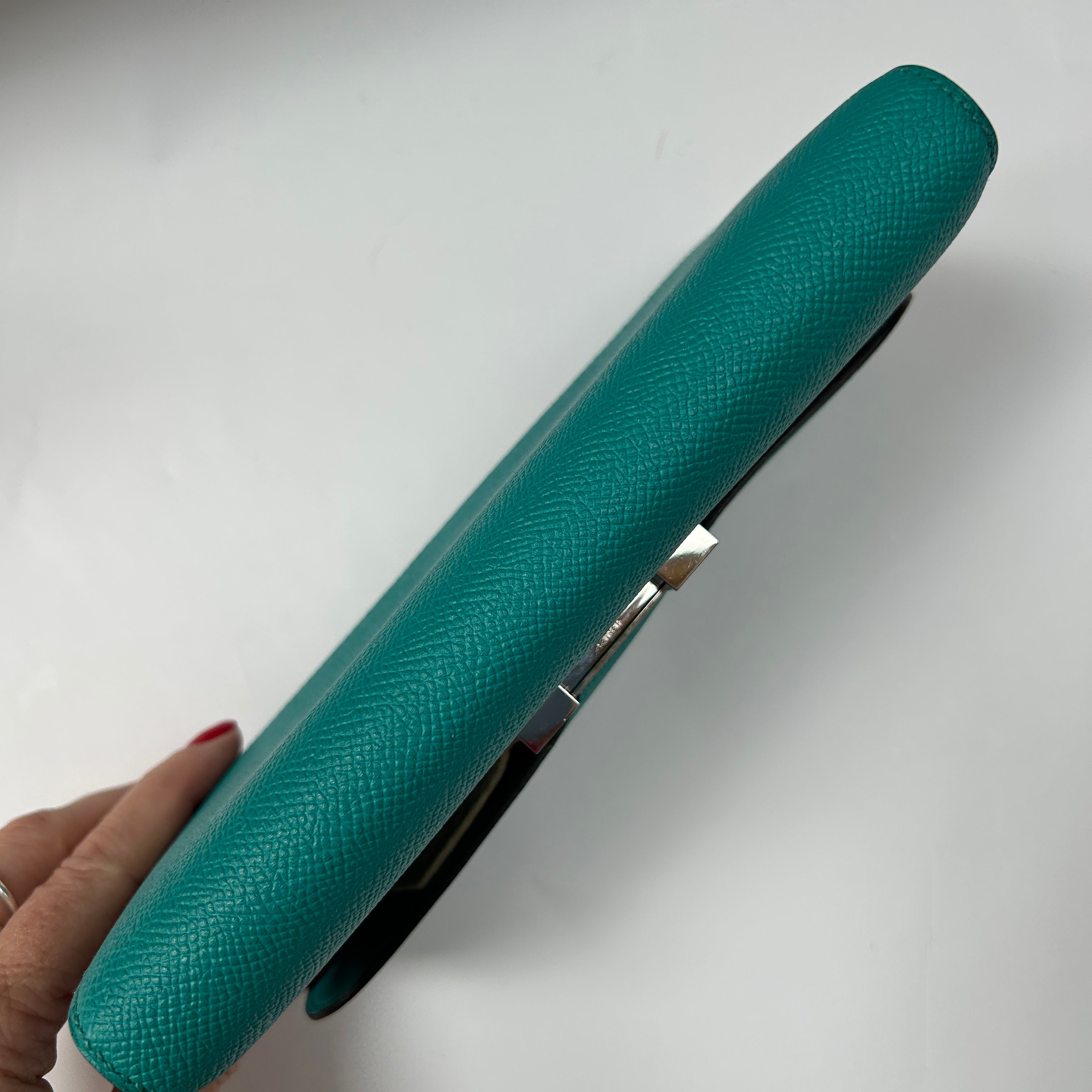 Hermes New Paon Blue Epsom Long Constance Wallet