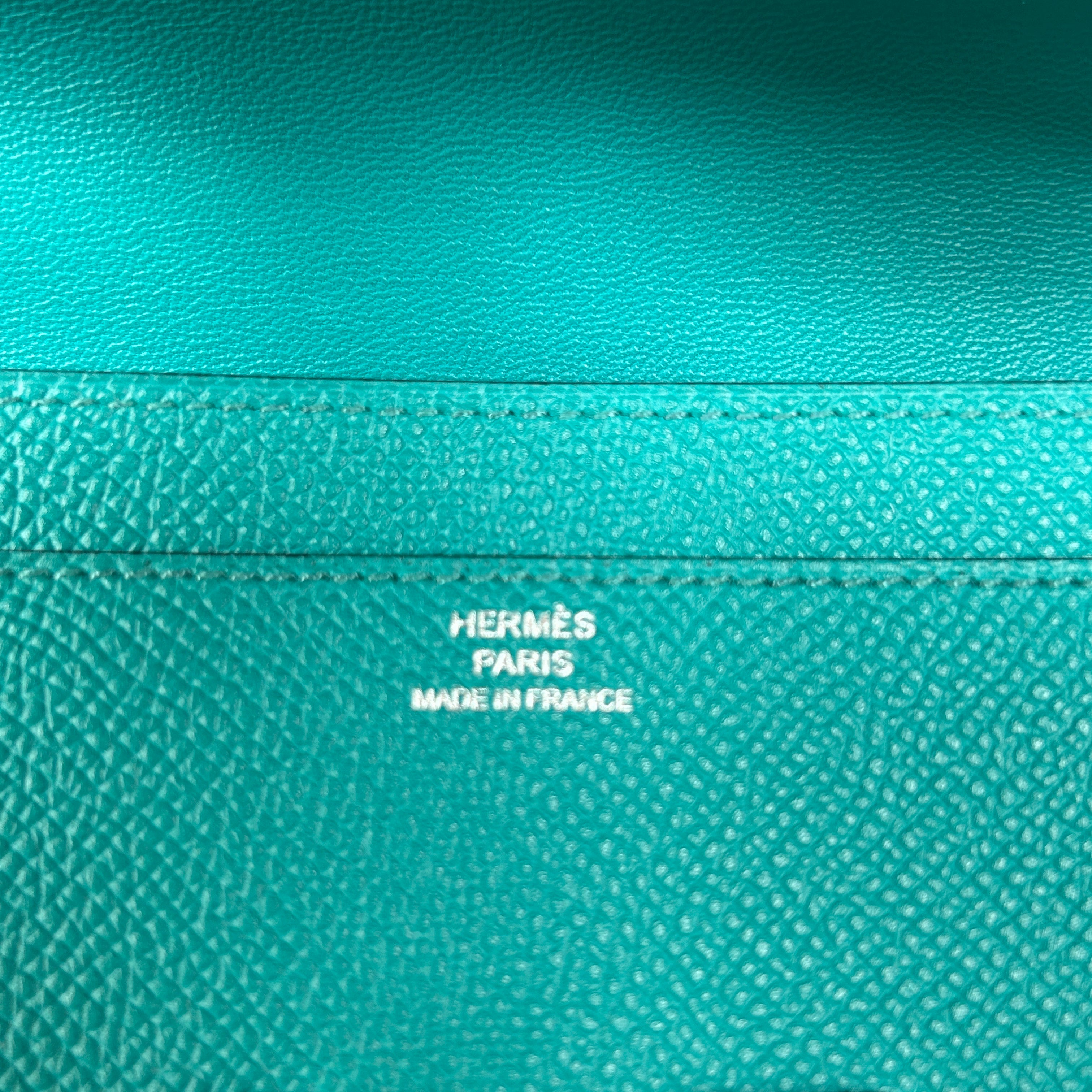 Hermes New Paon Blue Epsom Long Constance Wallet
