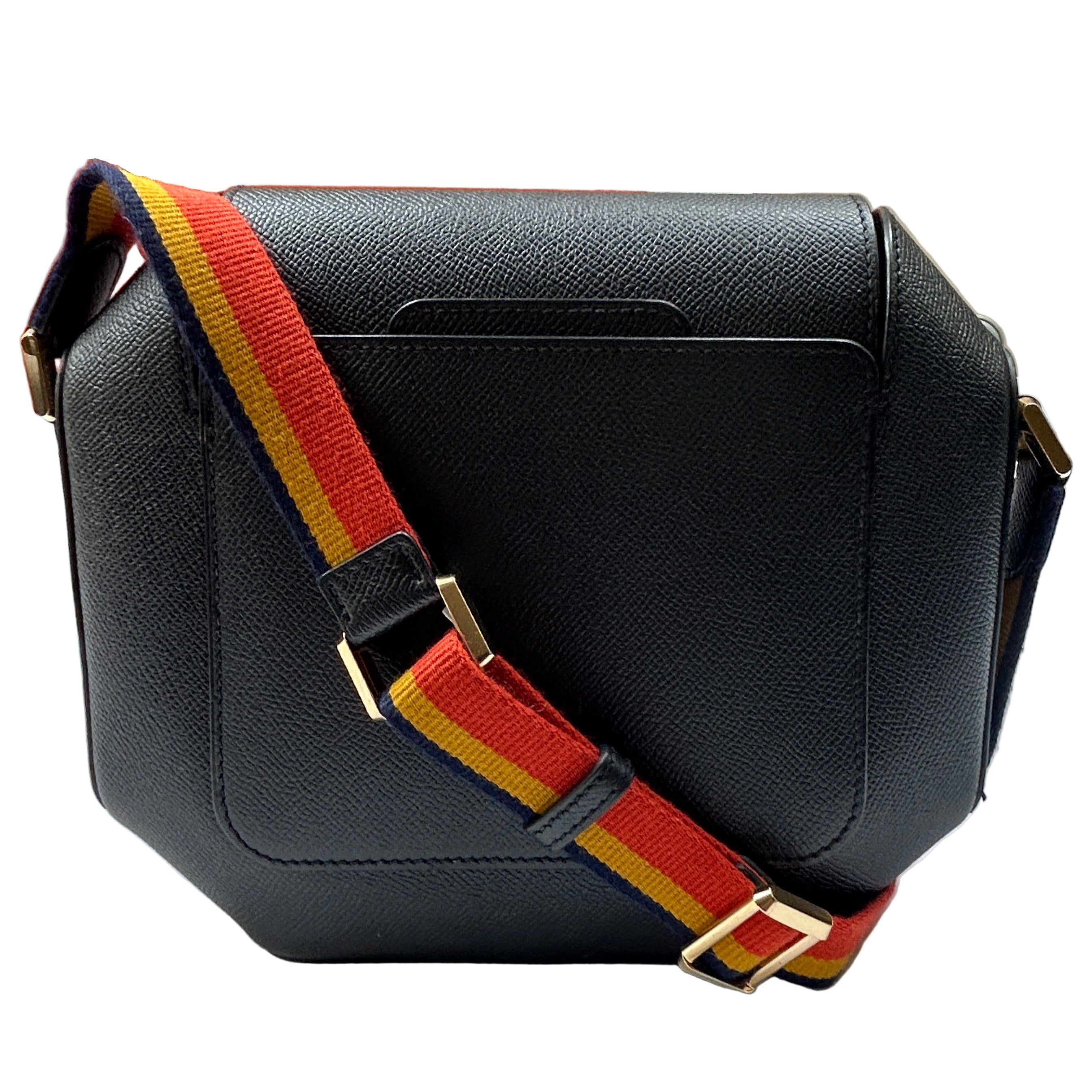 Hermes Black Epsom Octagone Crossbody Bag