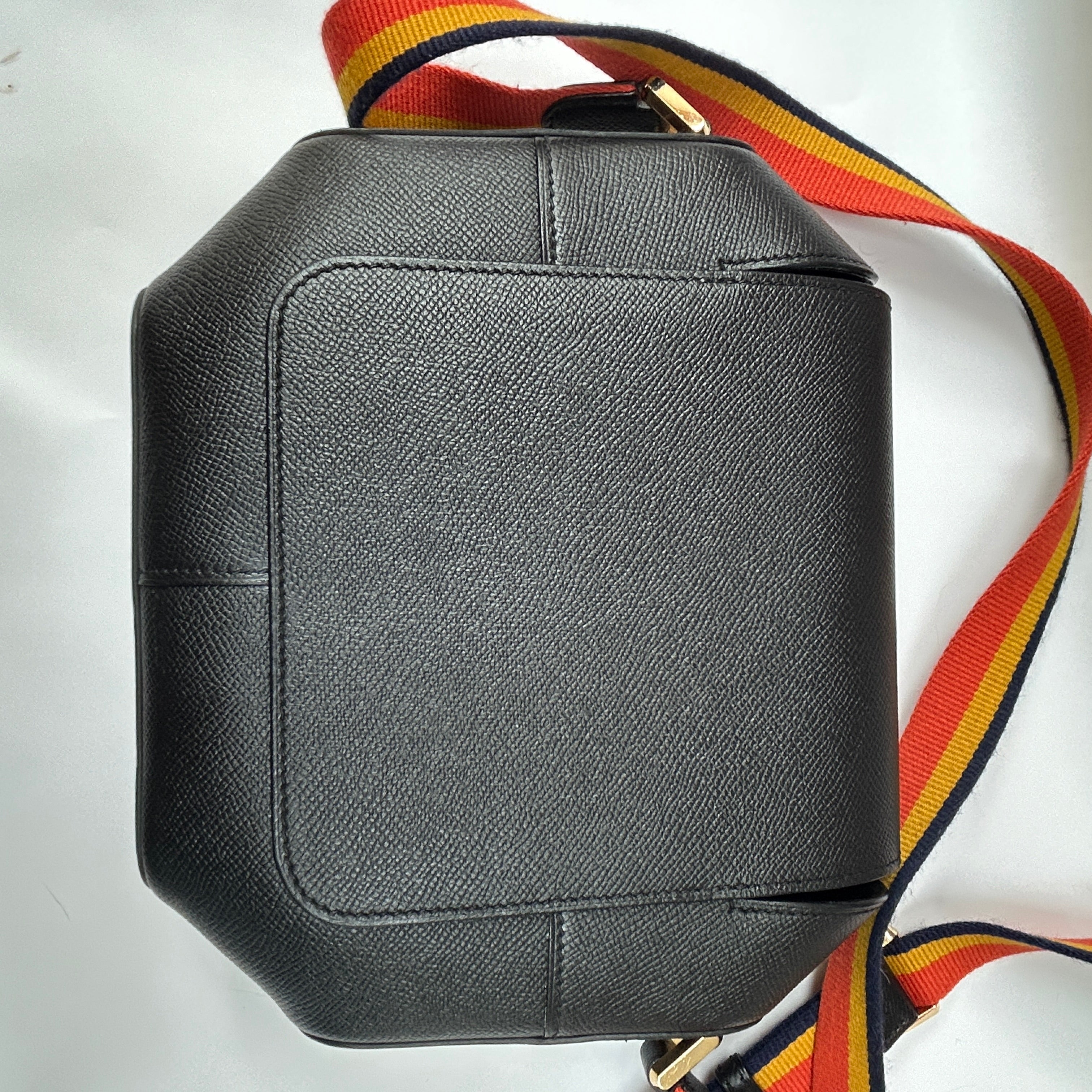 Hermes Black Epsom Octagone Crossbody Bag