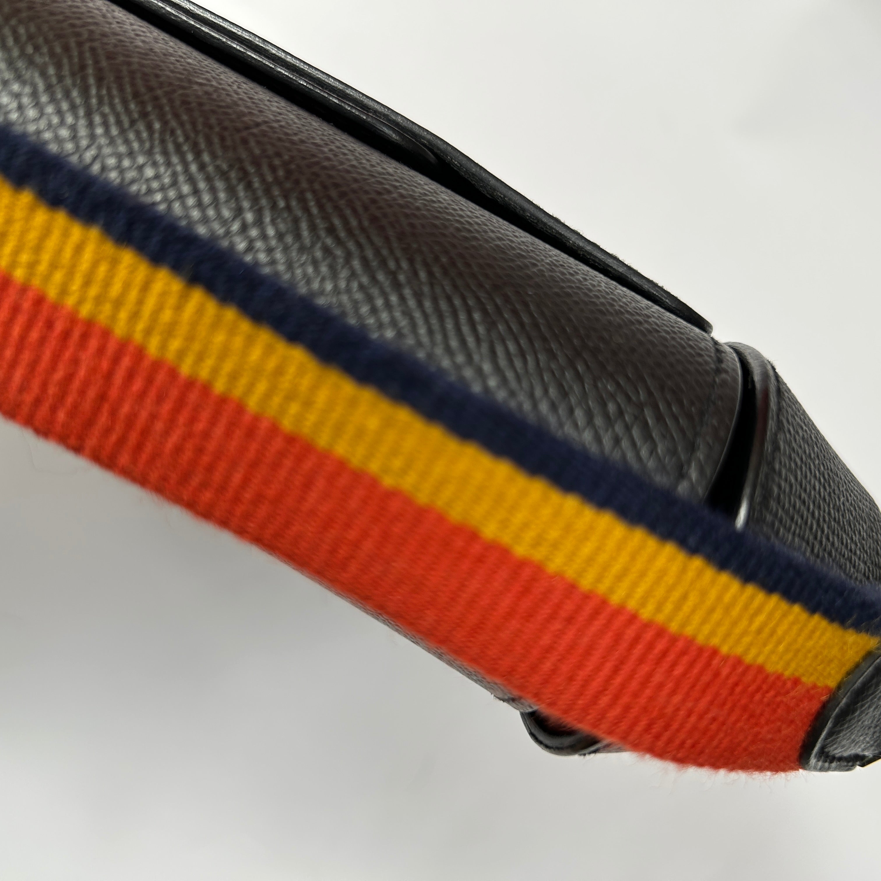 Hermes Black Epsom Octagone Crossbody Bag