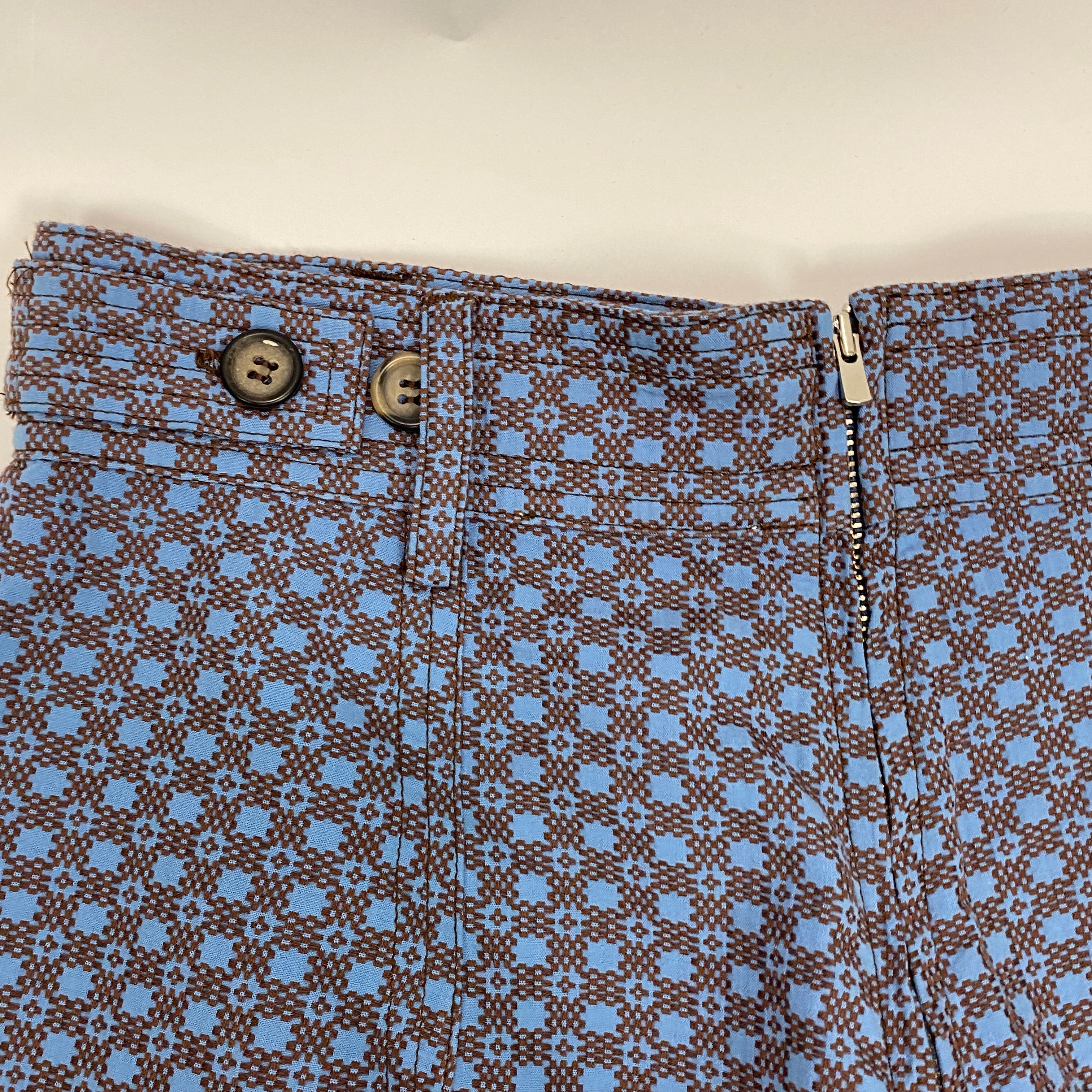 Wiggy Kit Blue & Tan Jacquard Cotton Trousers M
