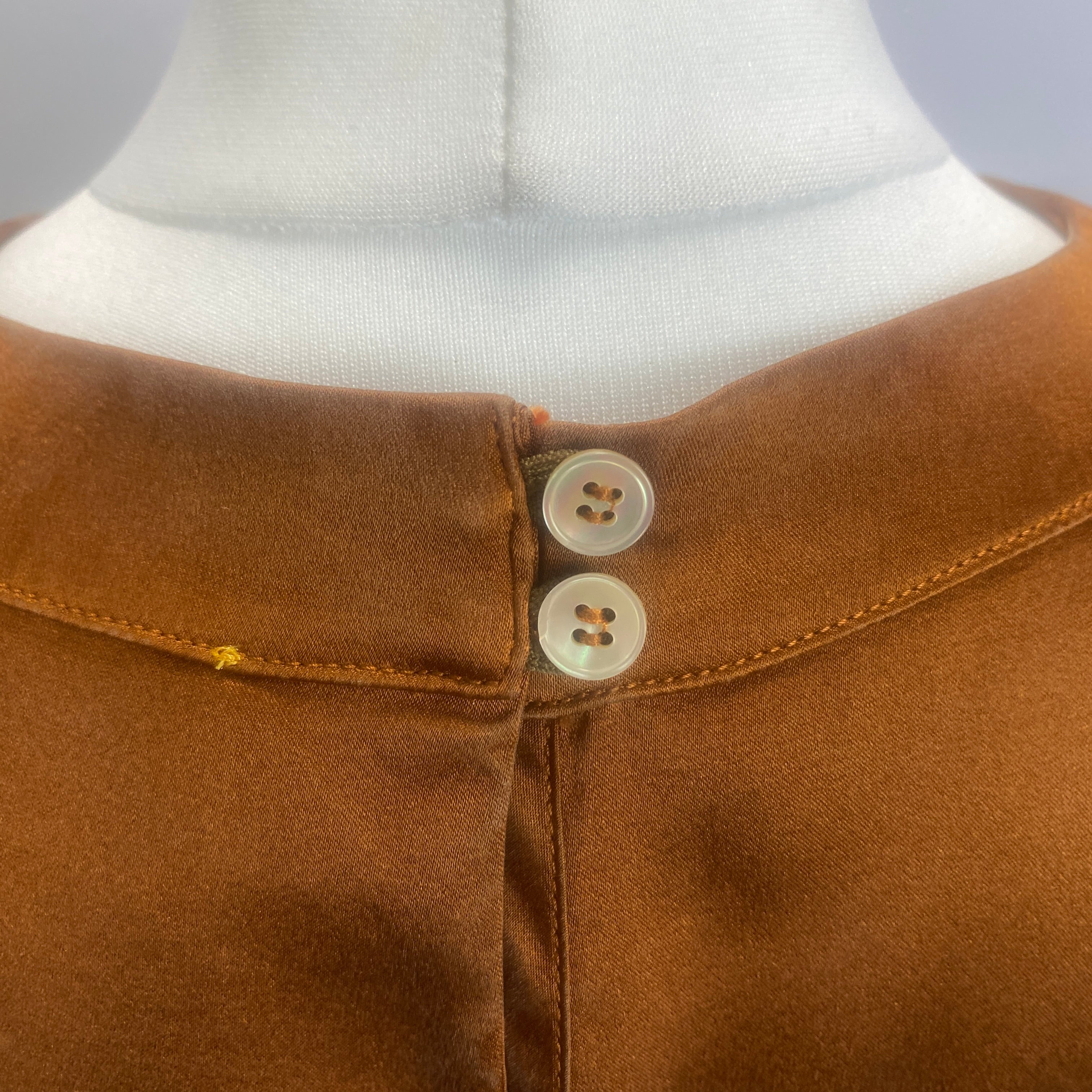 Forte Forte £400 Copper Stretch Silk Tee Top S