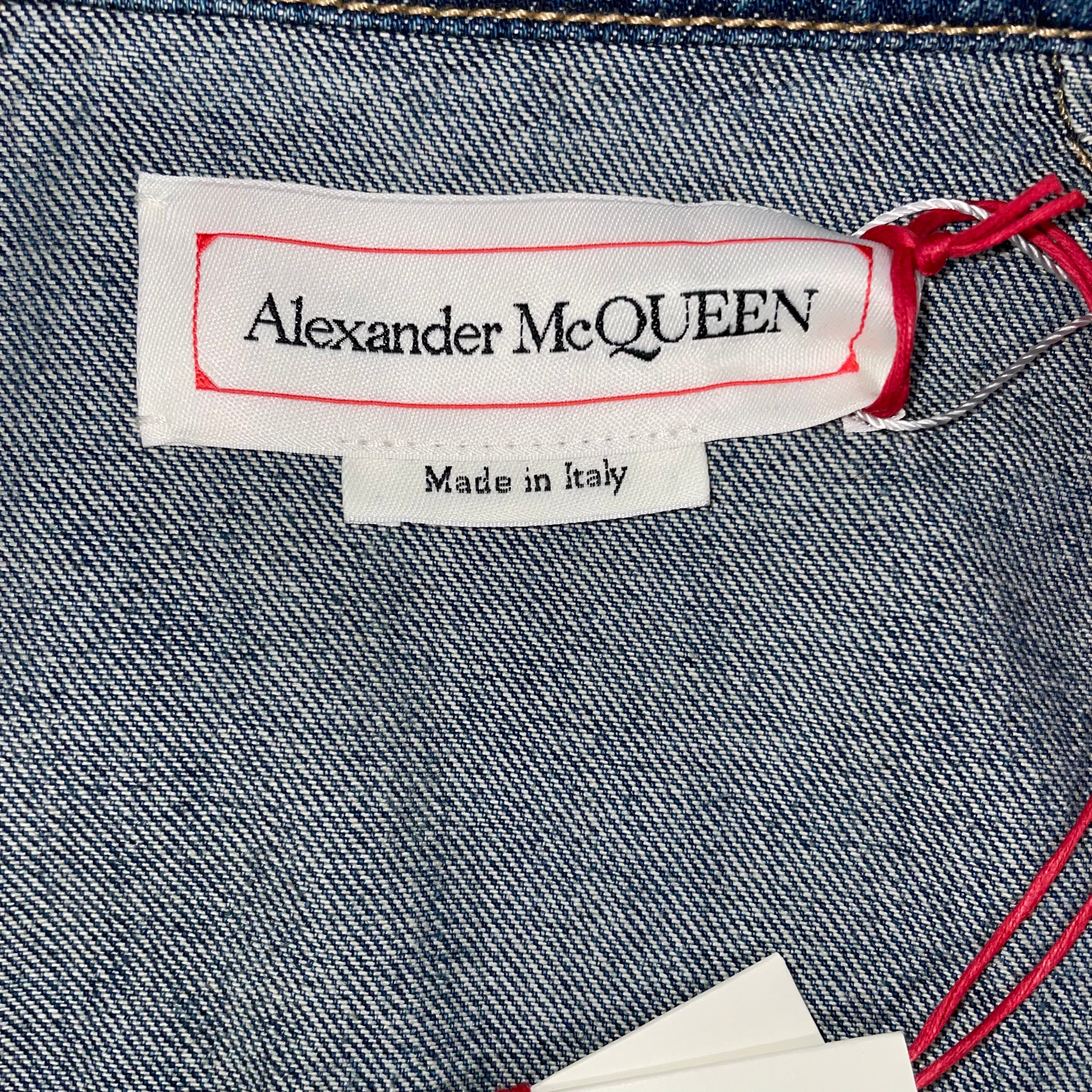 Alexander McQueen New £1250 Twisted Denim Jacket L/XL/XXL