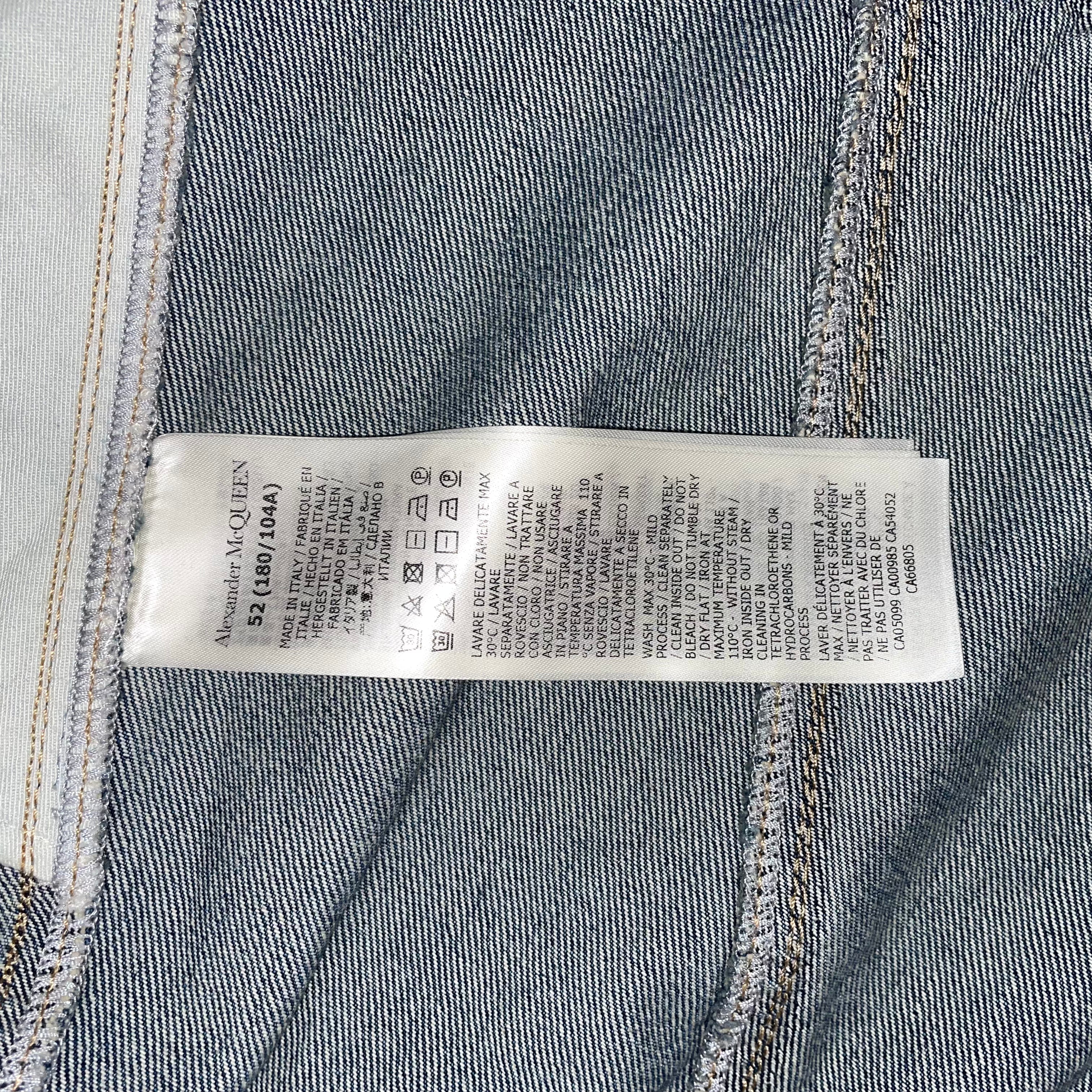 Alexander McQueen New £1250 Twisted Denim Jacket L/XL/XXL