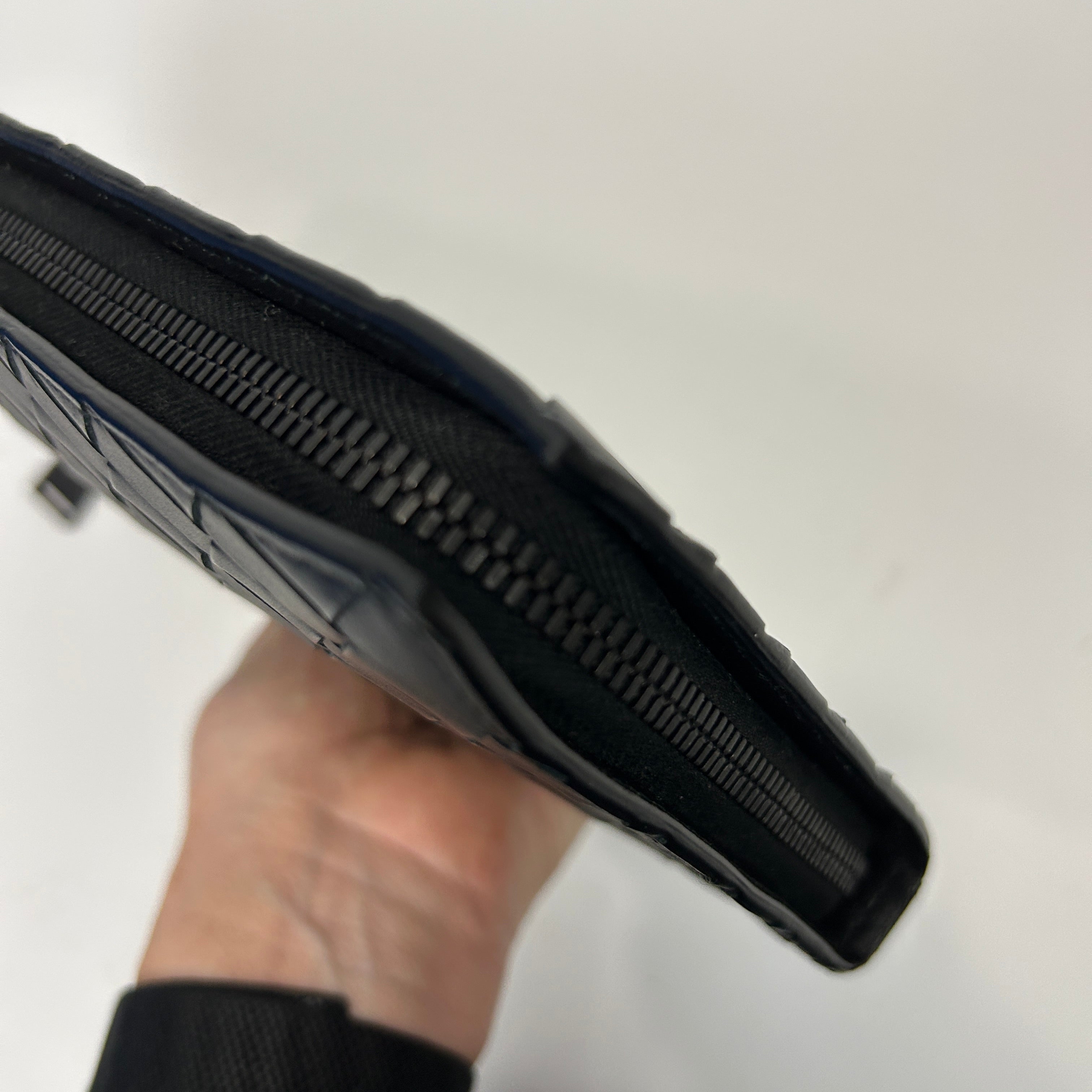 Bottega Veneta Black Intrecciato Long Wallet on a Handle