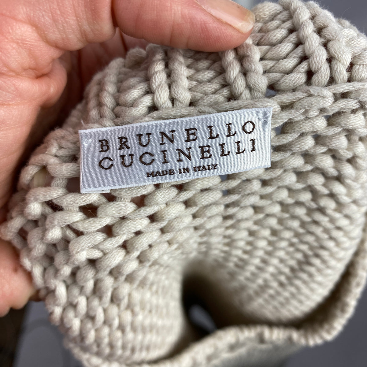 Brunello Cucinelli £1000 Vanilla Chunky Cotton Tank Top M