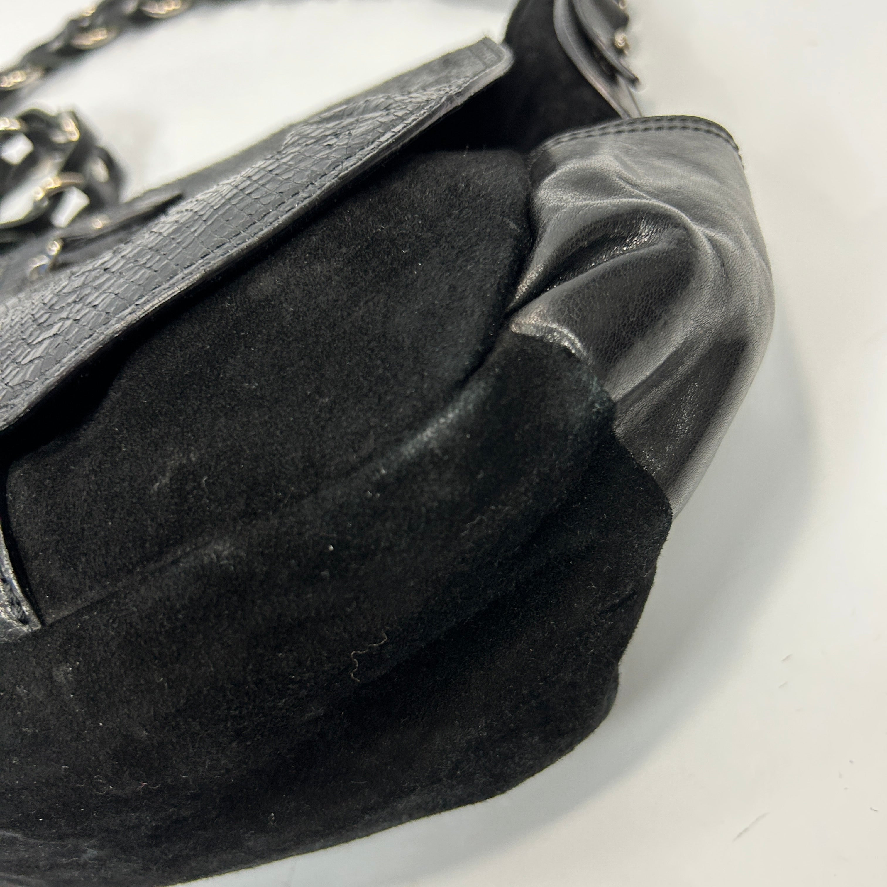 Isabel Marant £1125 Black Python Pratt Hobo Shoulderbag