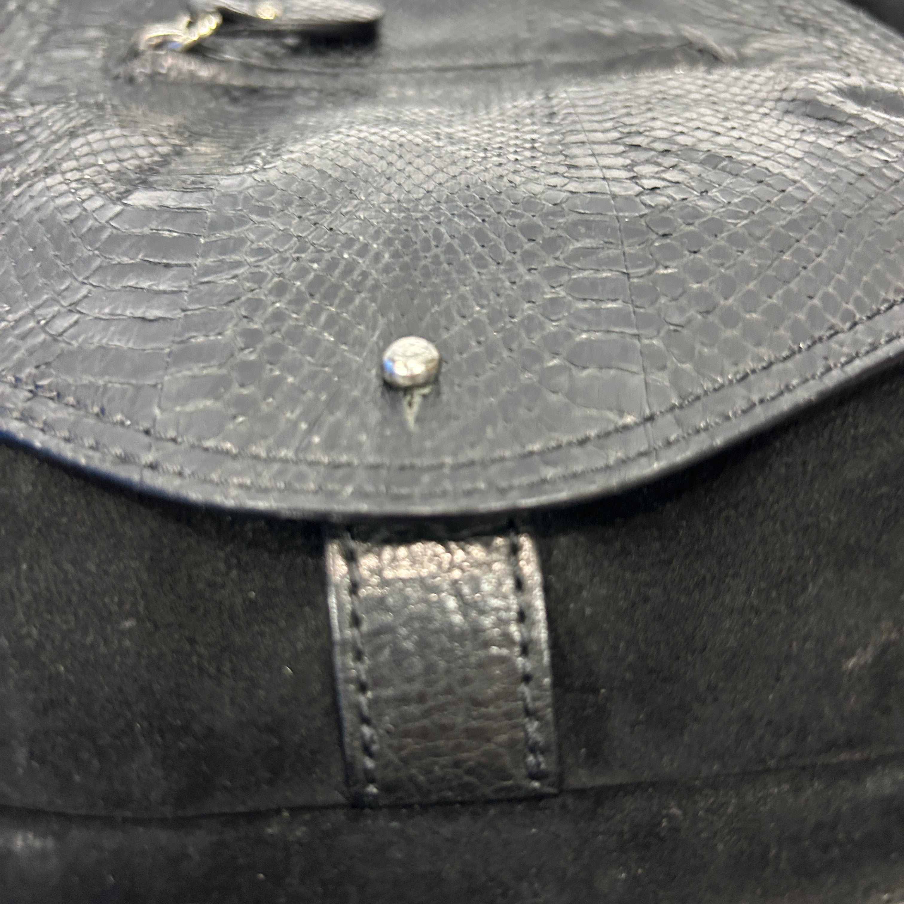 Isabel Marant £1125 Black Python Pratt Hobo Shoulderbag