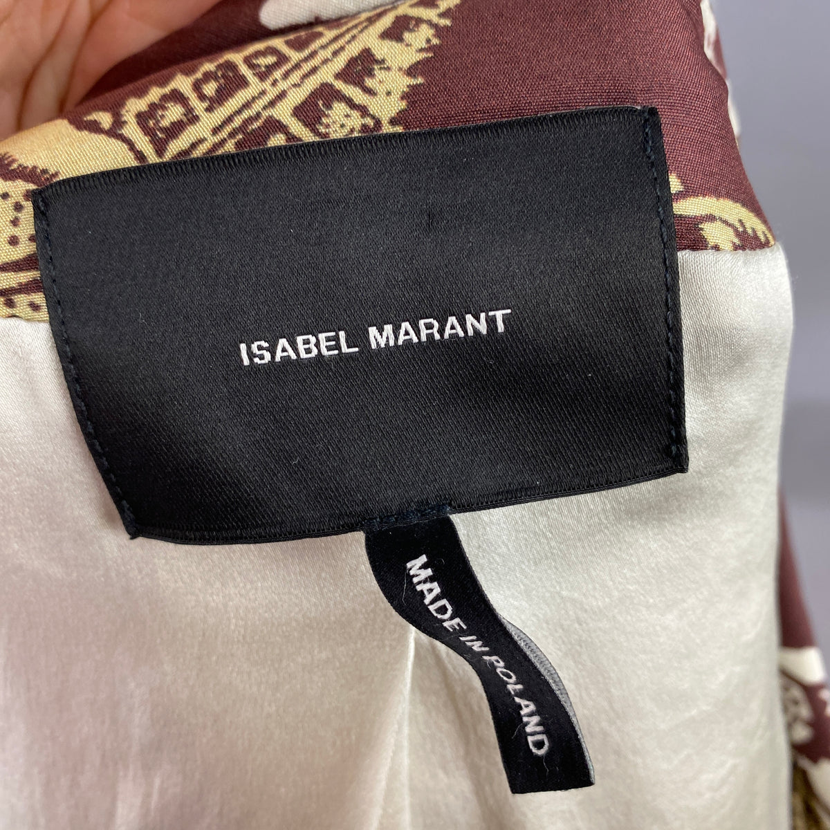 Isabel Marant Chocolate Printed Silk Malky Bomber Jacket S