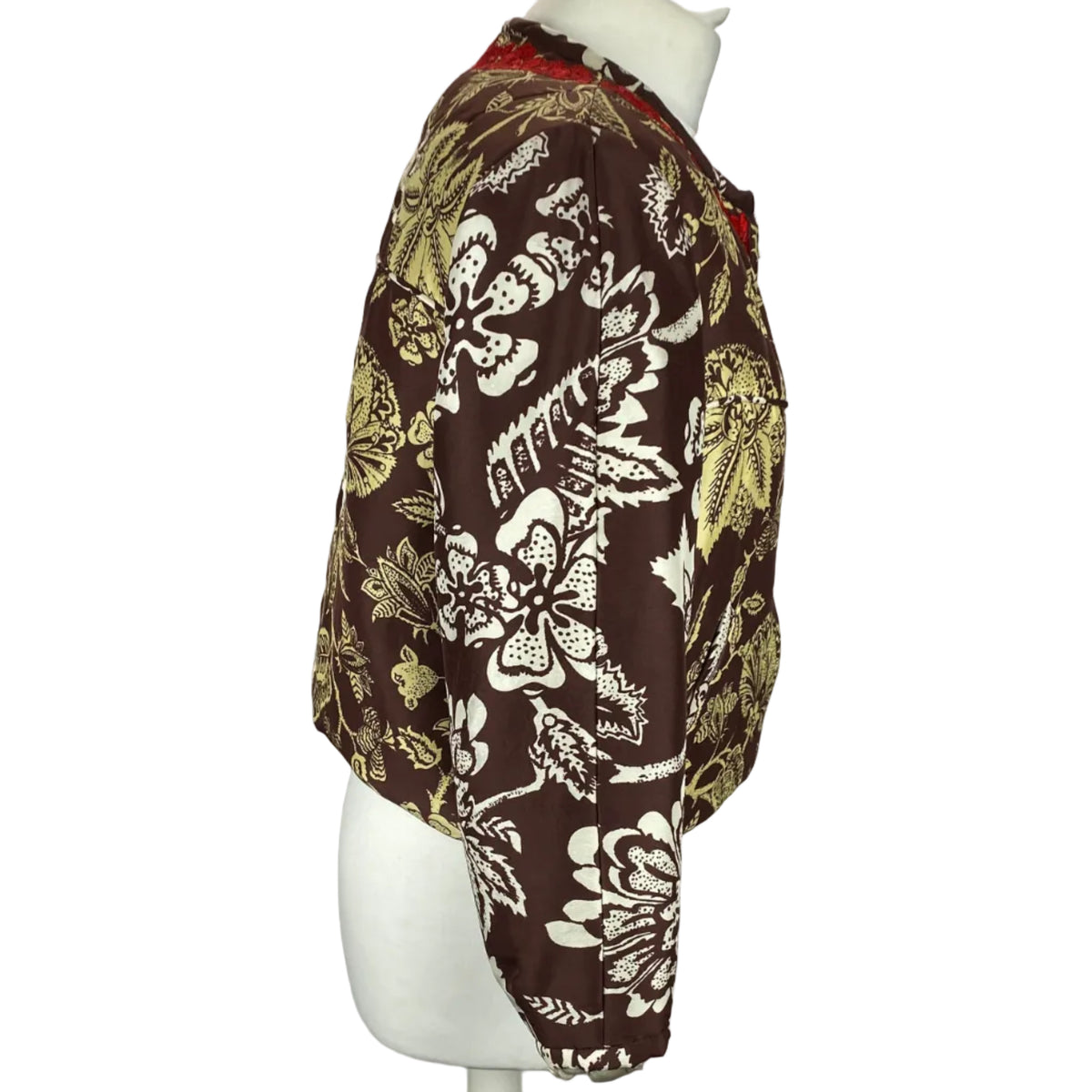 Isabel Marant Chocolate Printed Silk Malky Bomber Jacket S