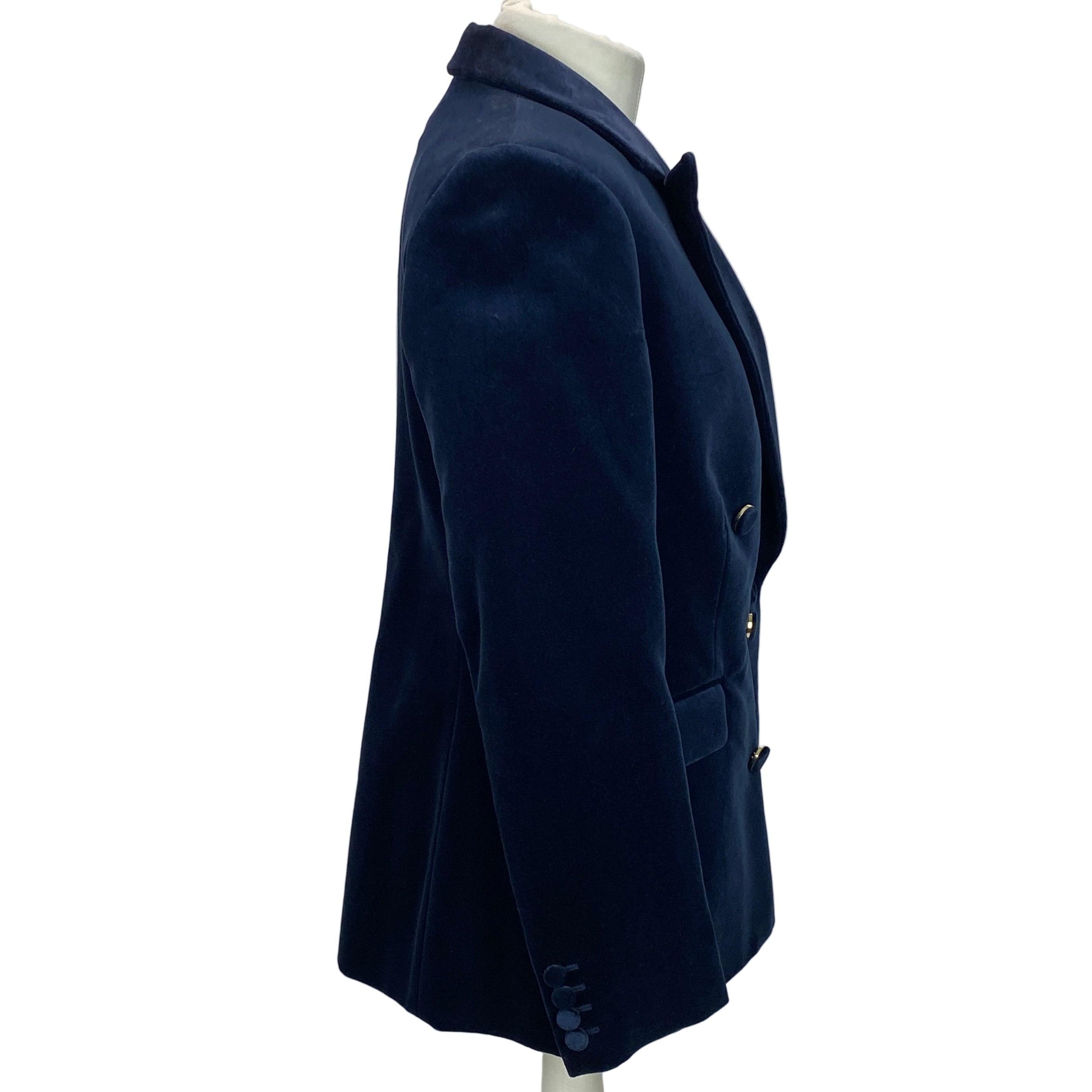 Zimmermann New £1300 Navy Velvet Glassy Blazer M