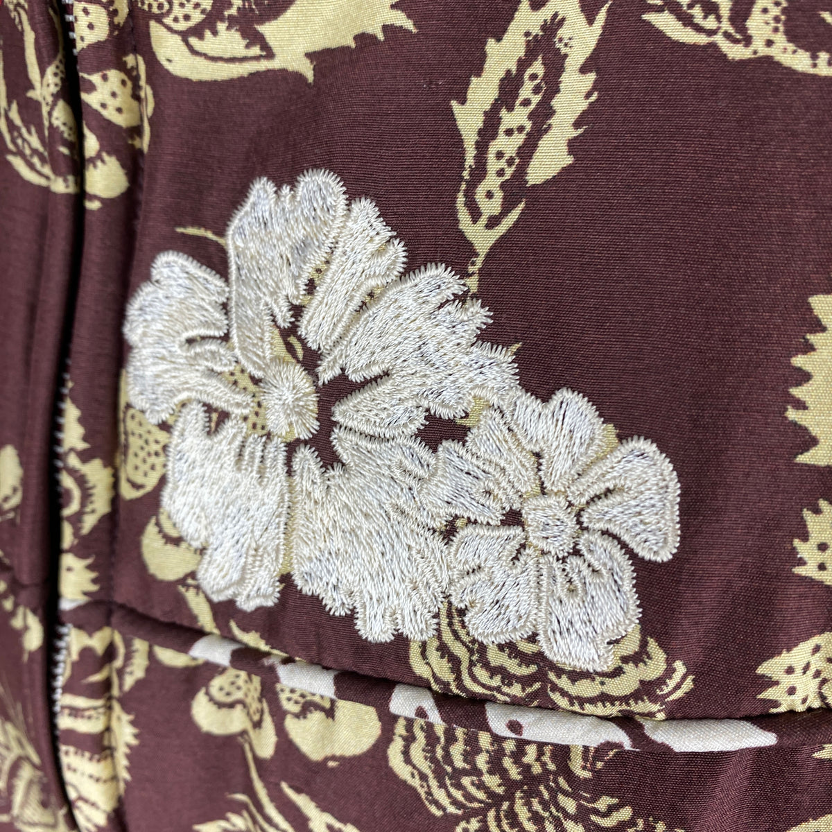 Isabel Marant Chocolate Printed Silk Malky Bomber Jacket S