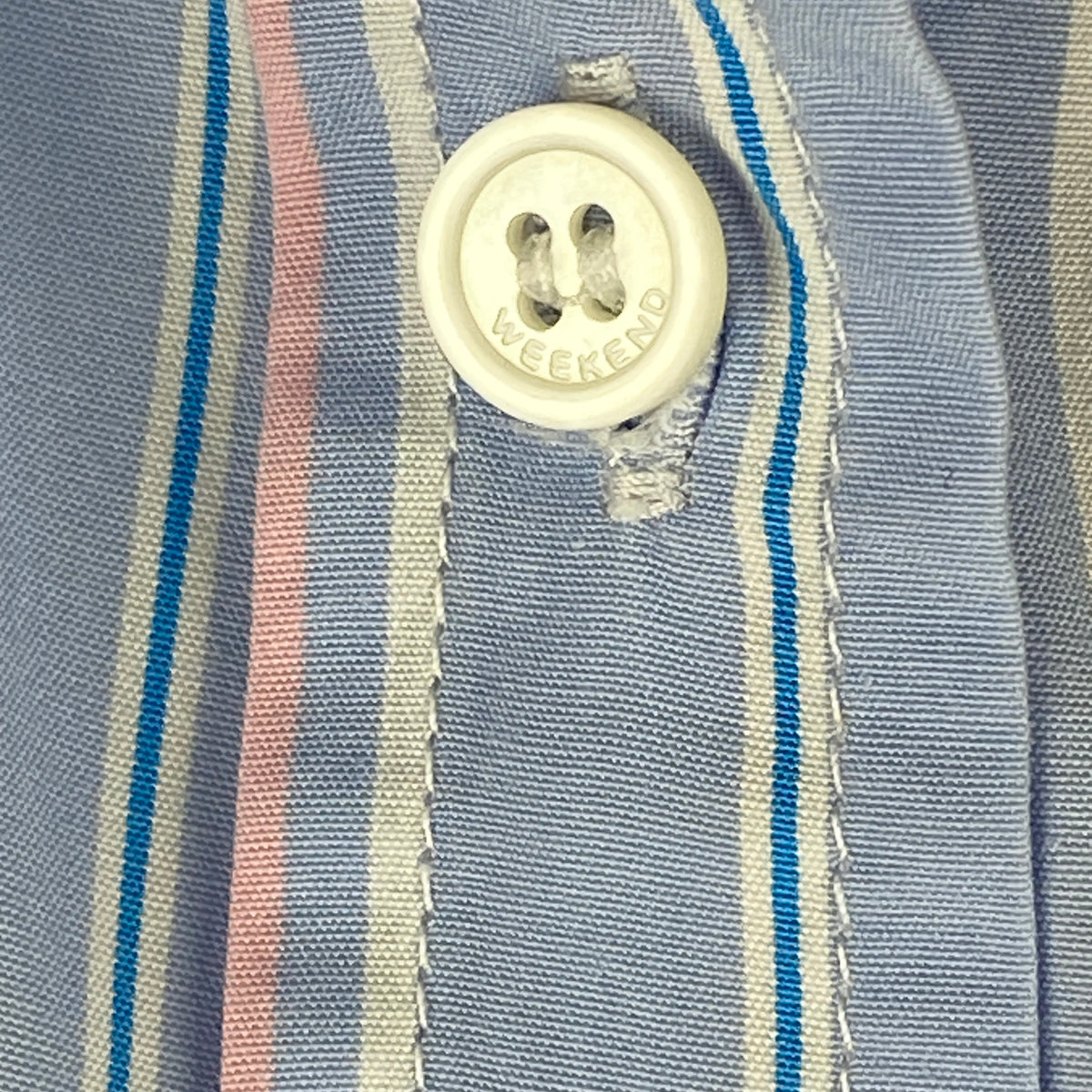 Weekend Max Mara Sky Blue Pinstripe Cotton Shirt S