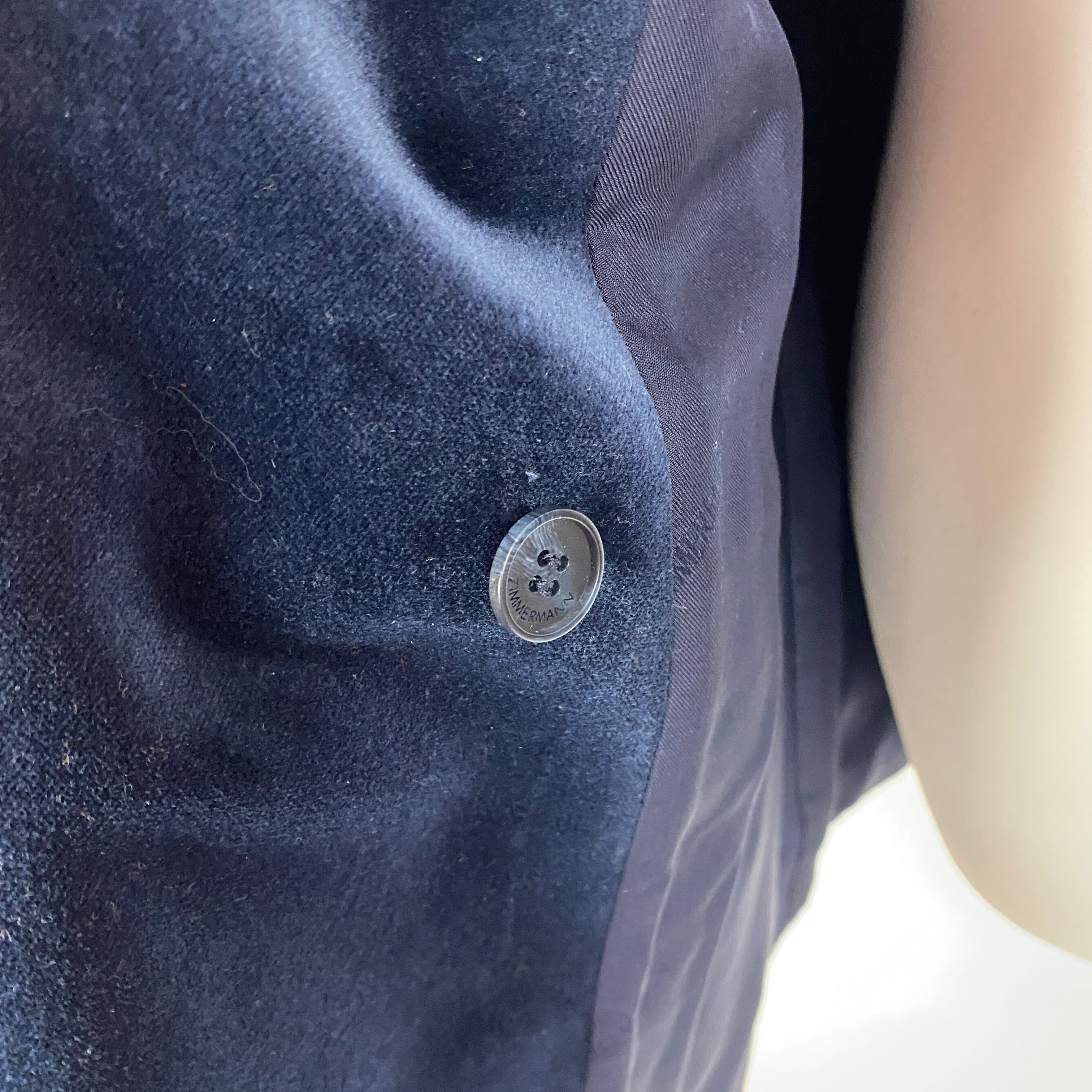 Zimmermann New £1300 Navy Velvet Glassy Blazer M