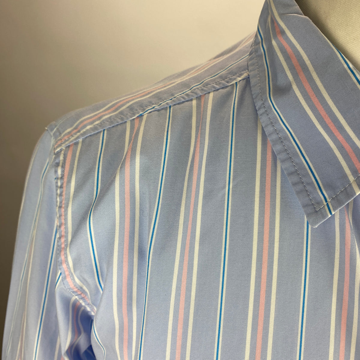 Weekend Max Mara Sky Blue Pinstripe Cotton Shirt S