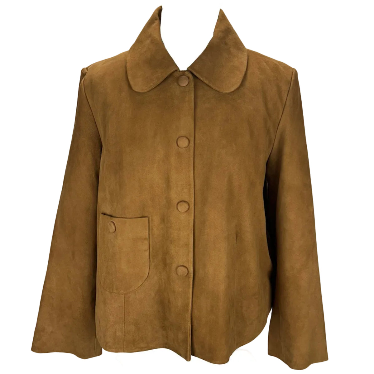 Ba&Sh New £420 Tan Suede Crop Milas Jacket S-M