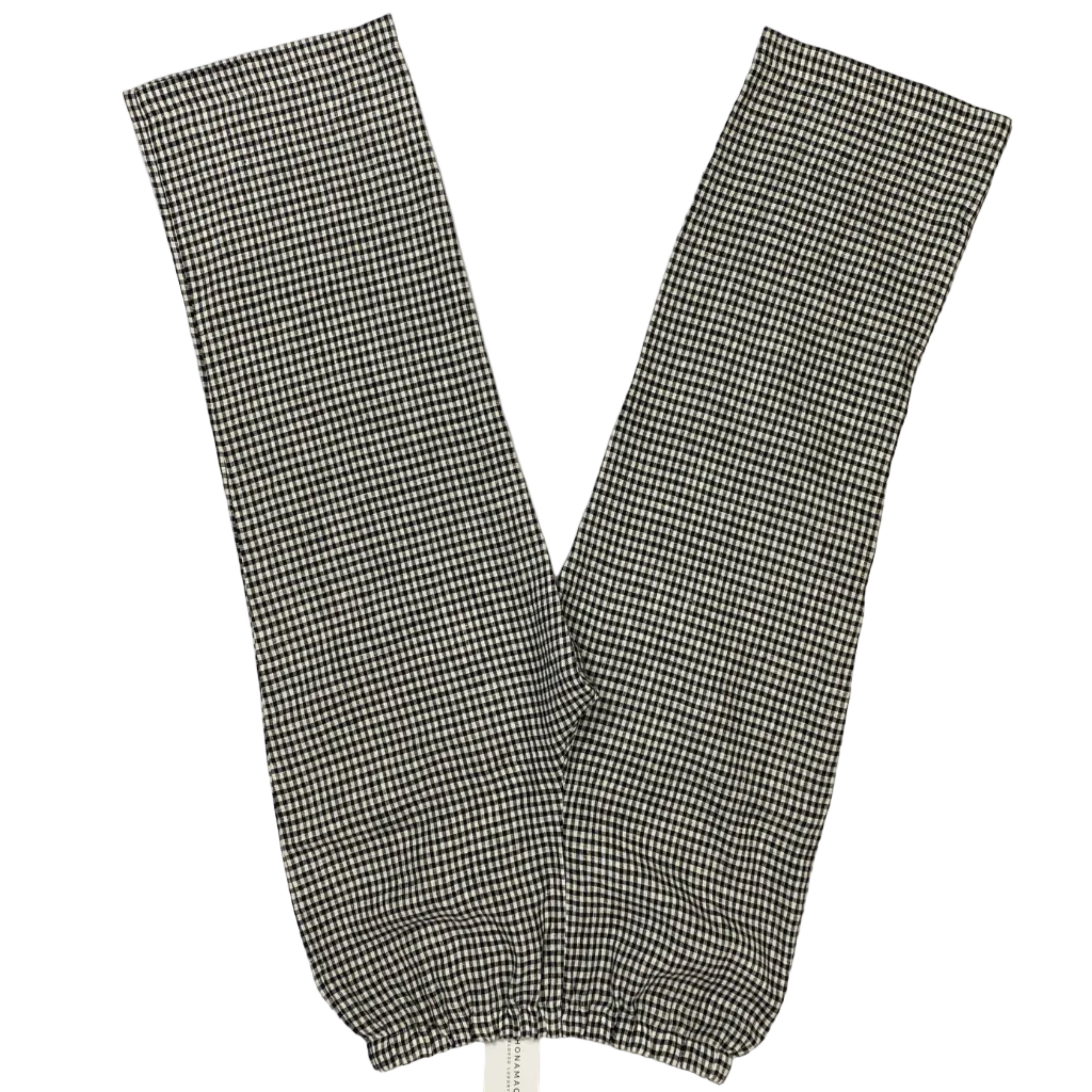 Reformation £229 Black Gingham Linen Olina Trousers XS
