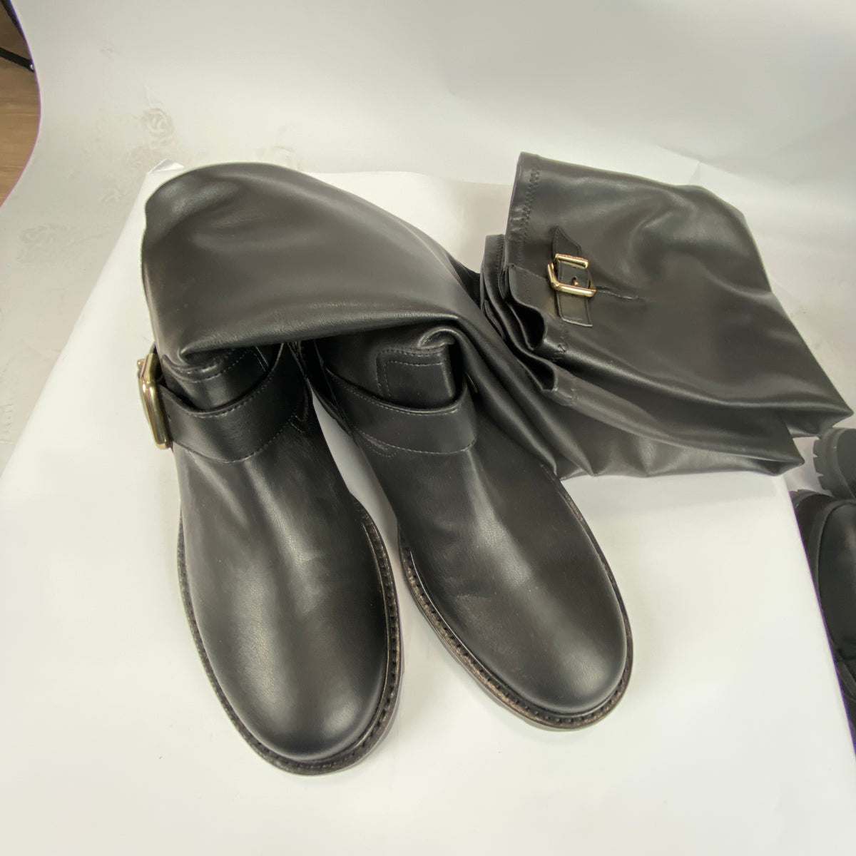 Jimmy Choo New £1050 Black Over The Knee Biker II Boots 39
