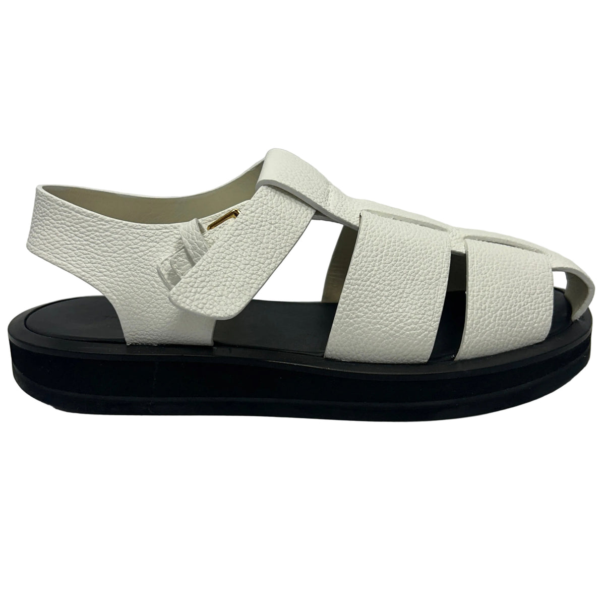 The Row £1060 Ivory Fisherman Sandals 38.5