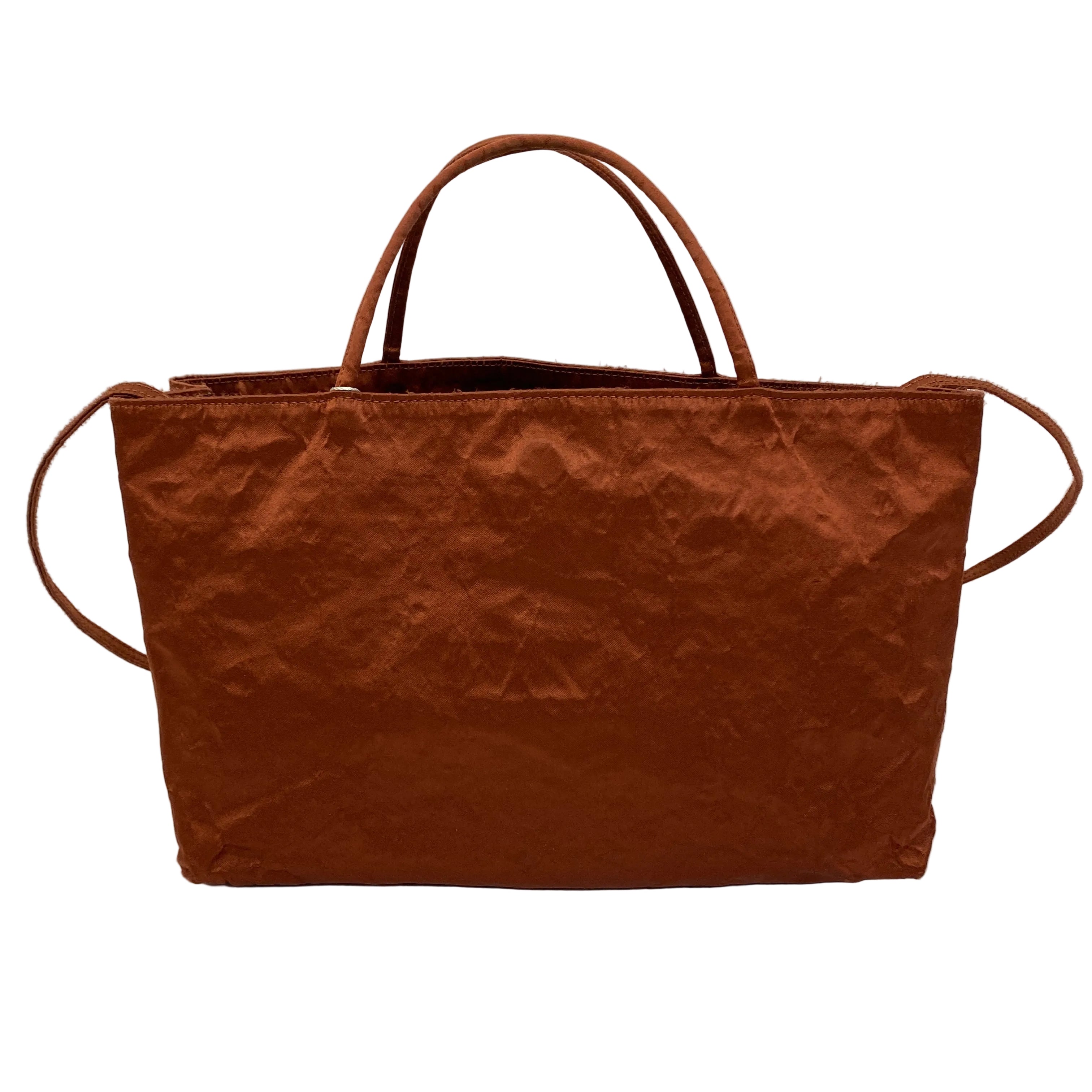 Zilla Copper Recycled Silk Satin East West Tote Bag
