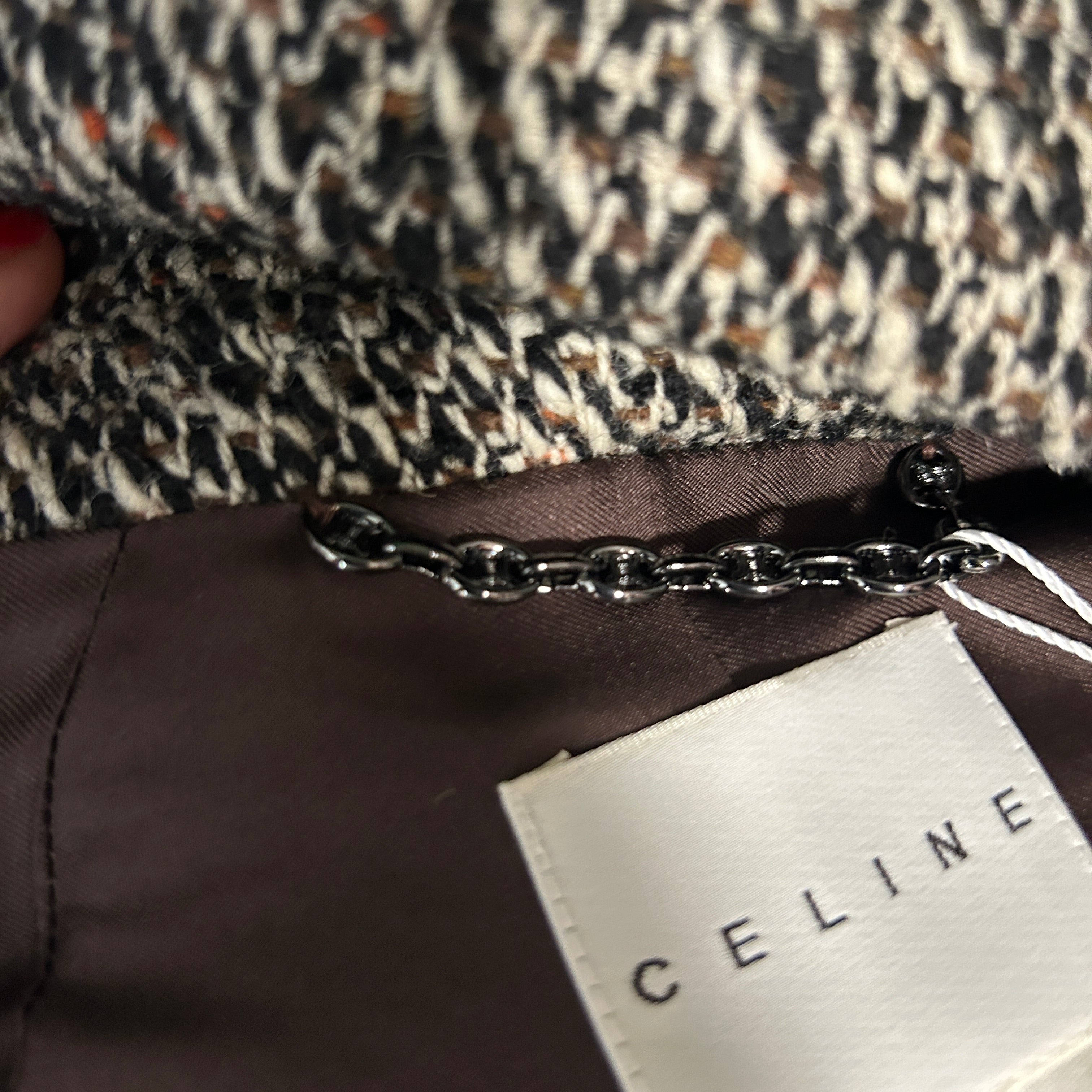 Celine New Monochrome Wool & Mohair Jacket S