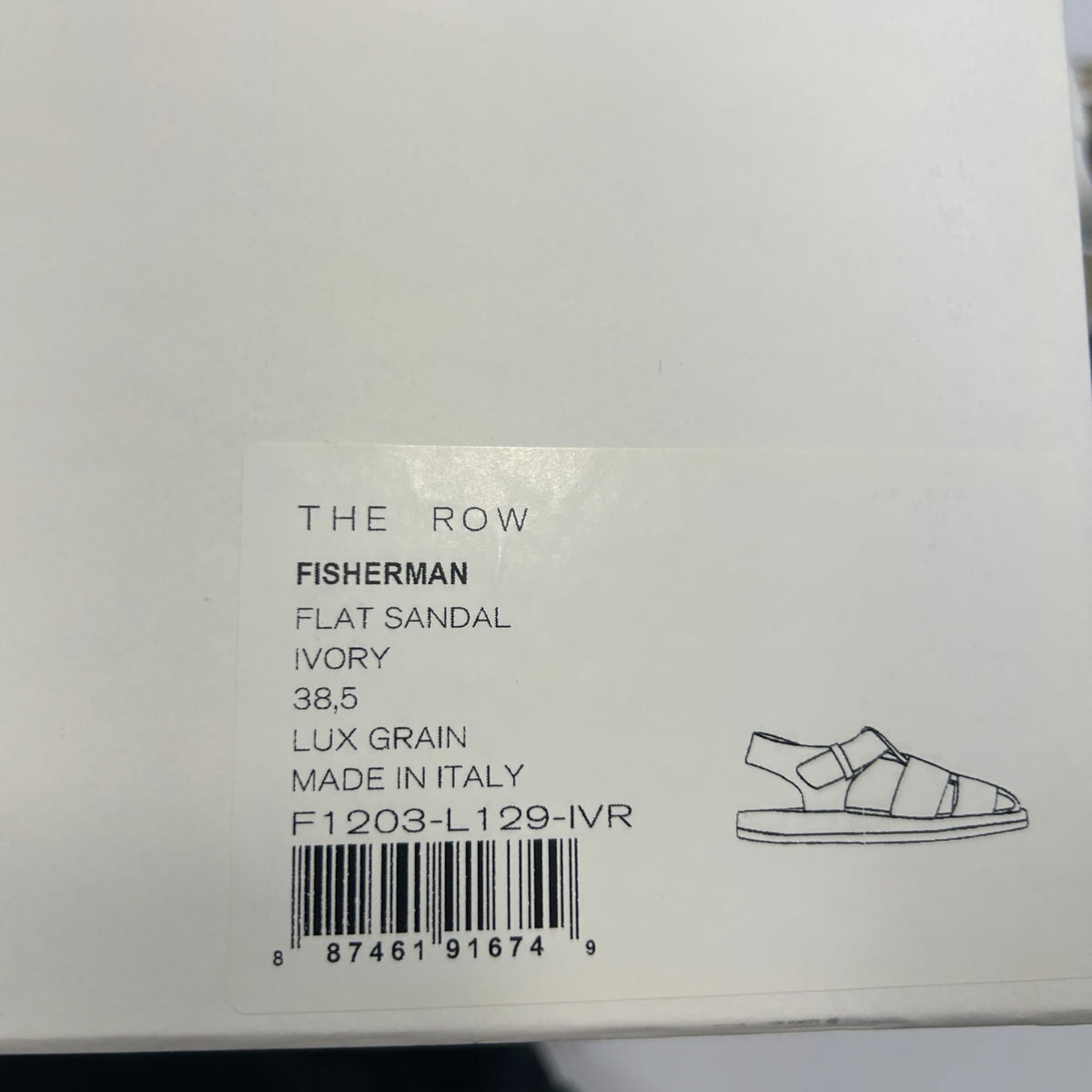 The Row £1060 Ivory Fisherman Sandals 38.5