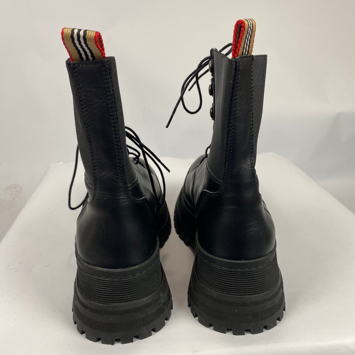 Burberry £730 Black Super Chunky Springton Combat Boots 41