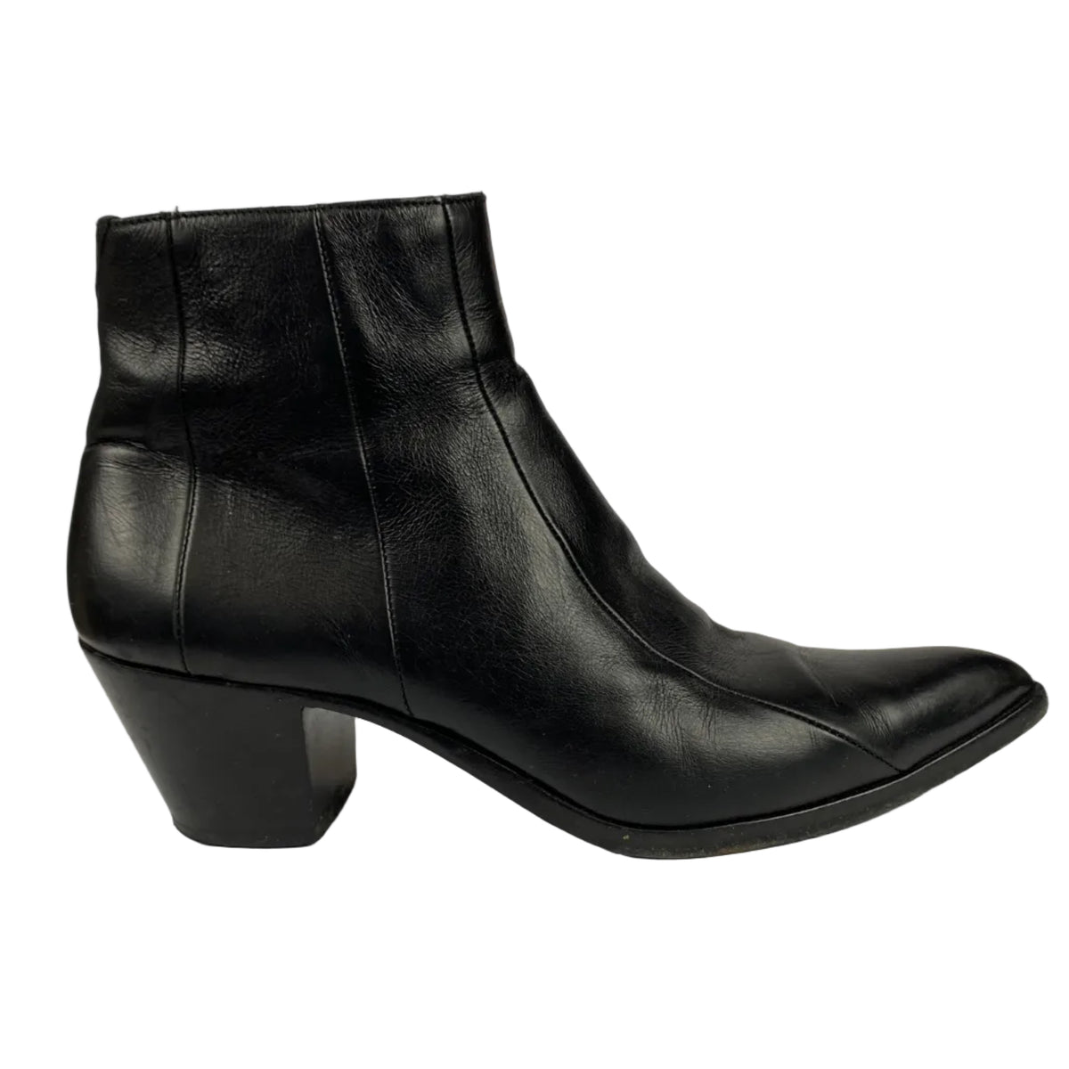 Saint Laurent £755 Black Western Ankle Boots 38.5