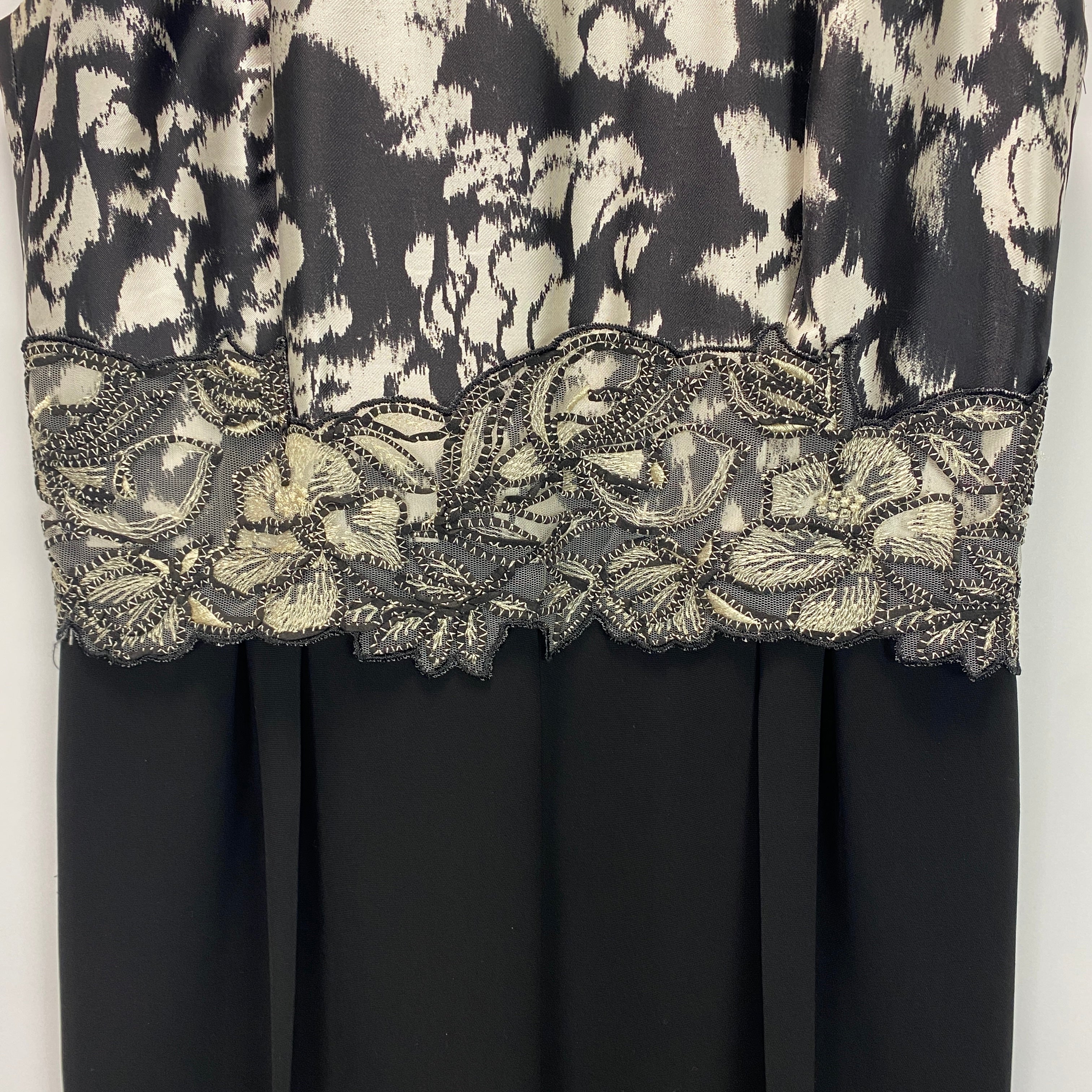 Max Mara Pianoforte Monochrome Silk Jumpsuit S