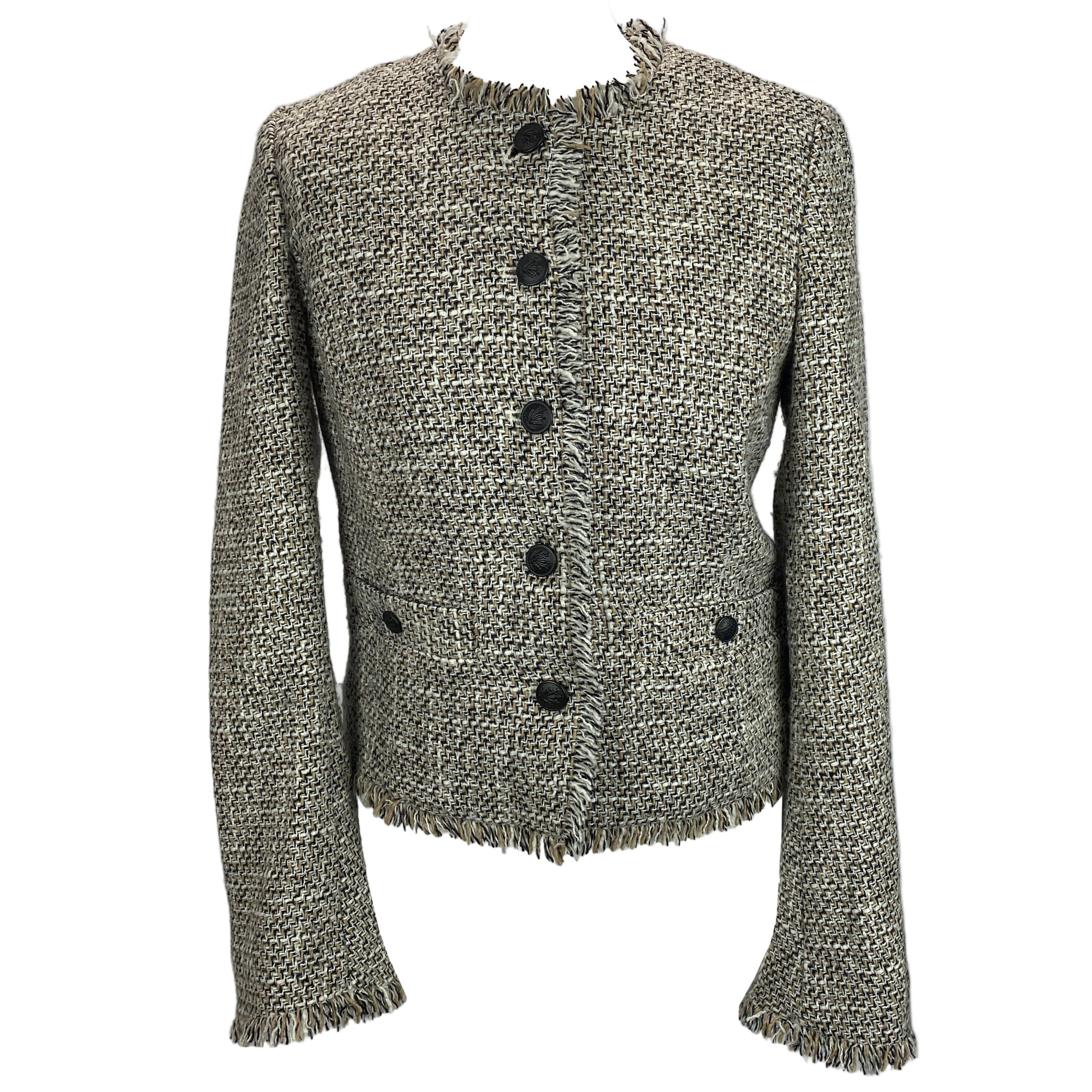Rag & Bone £495 Camel & Ivory Carmen Tweed Jacket S