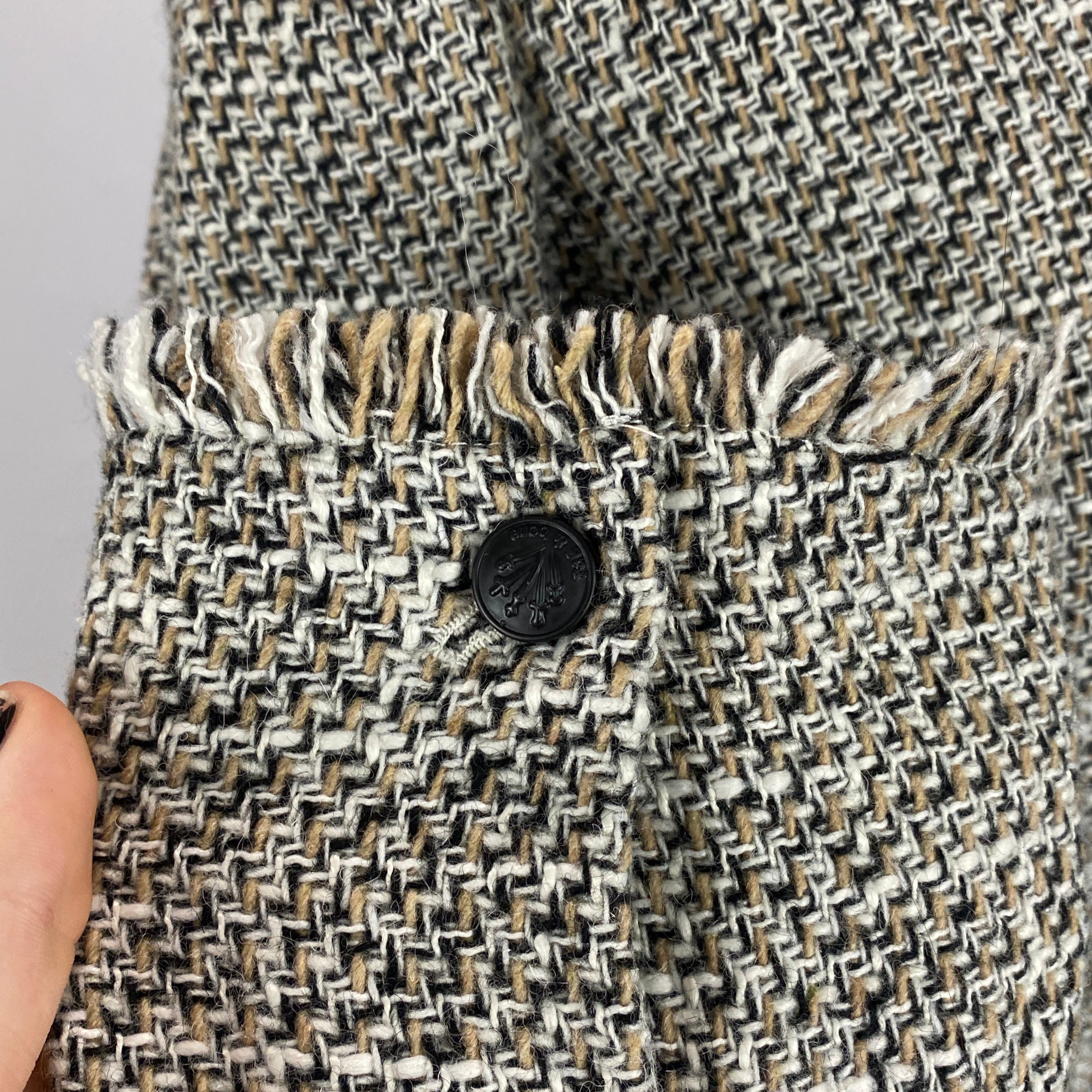 Rag & Bone £495 Camel & Ivory Carmen Tweed Jacket S