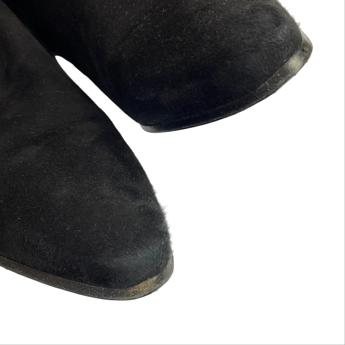 Maje Black Stretch Suede OTK Western Boots 38