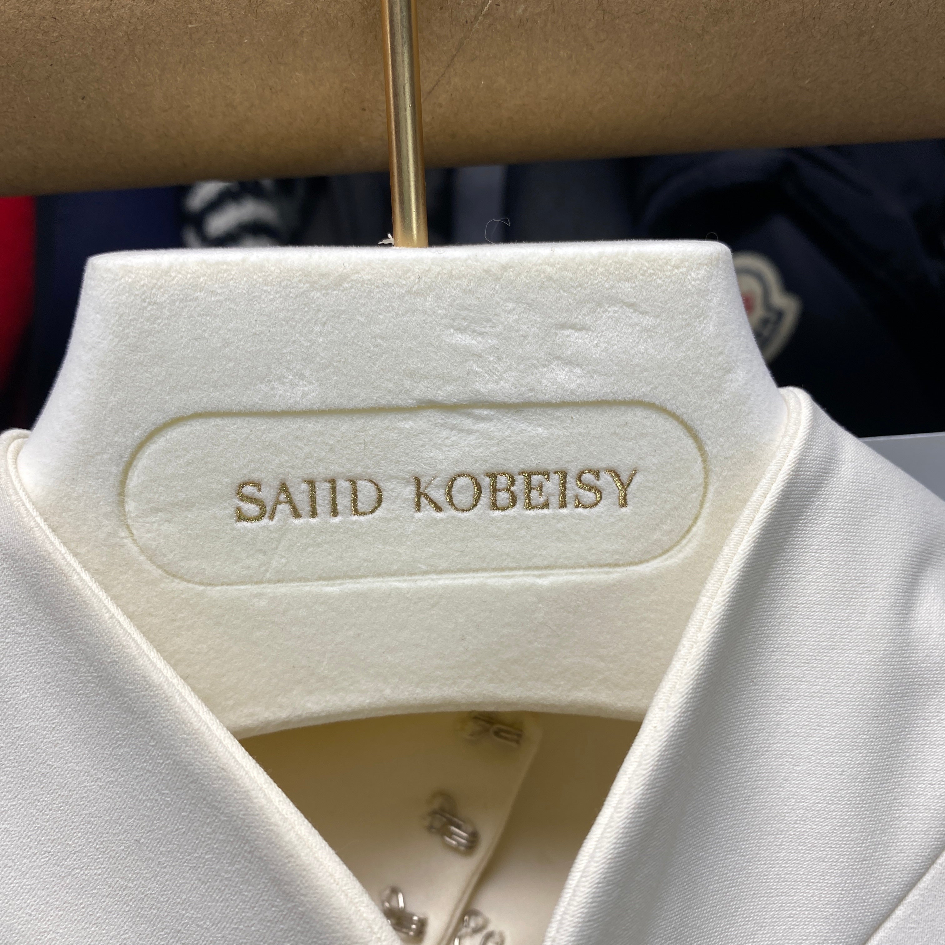 Saiid Kobeisy New £2873 Cream Lasercut Crepe Gown XS