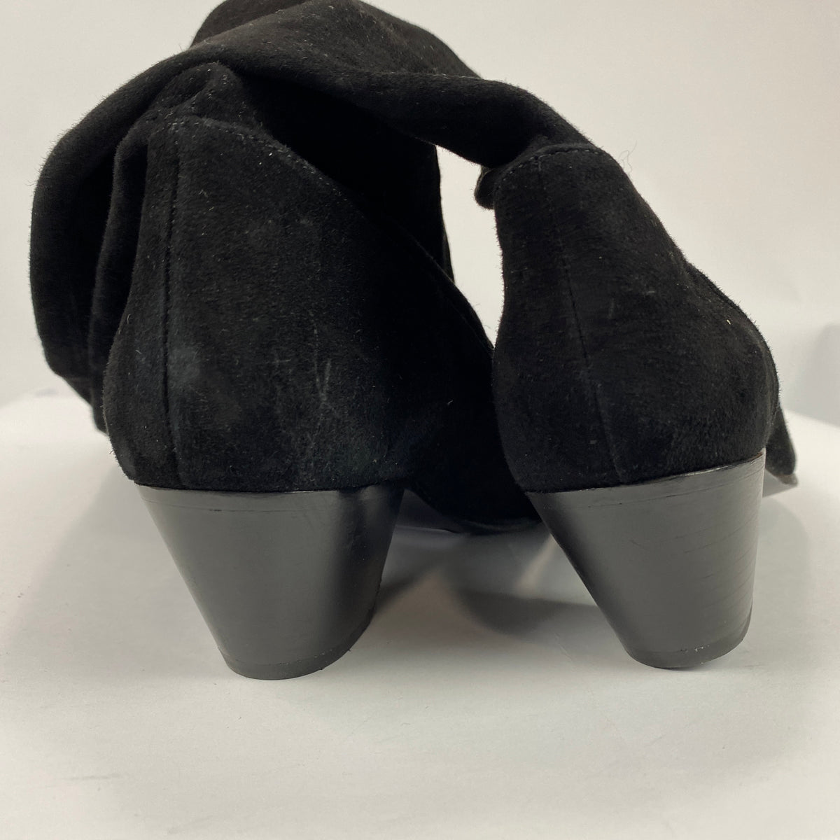 Maje Black Stretch Suede OTK Western Boots 38