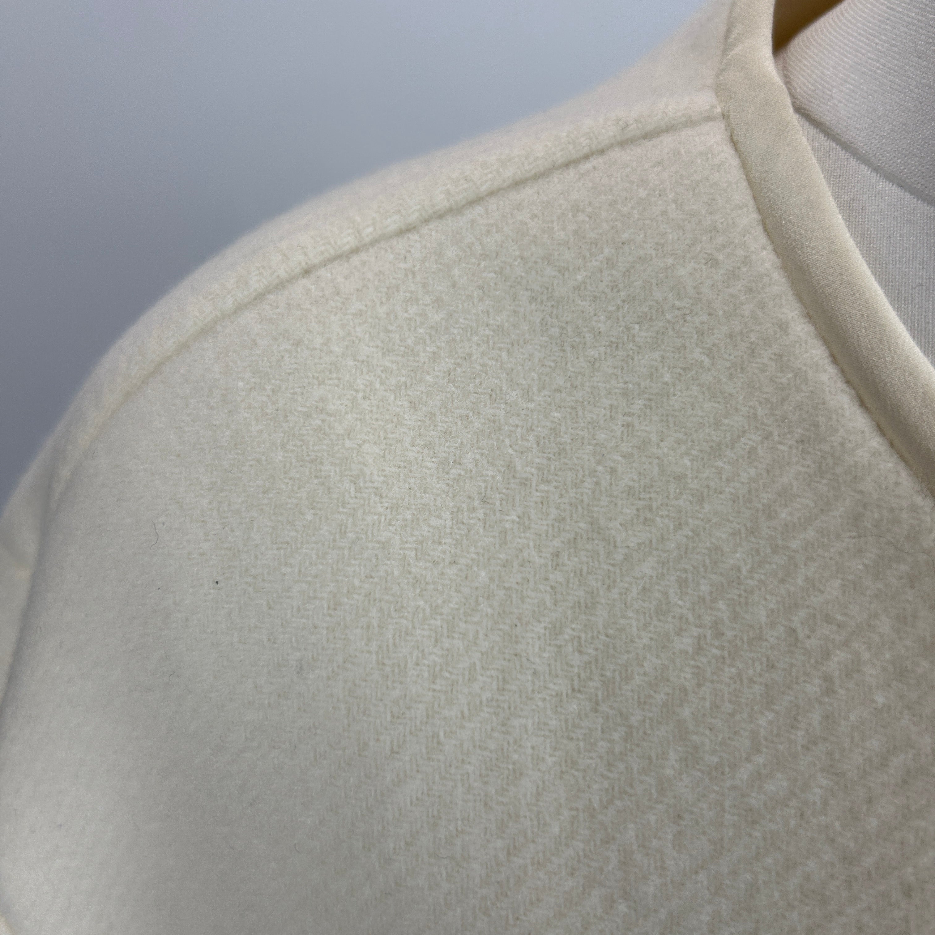 Chloe New £1510 Eden White Wool Mix Collarless Jacket L