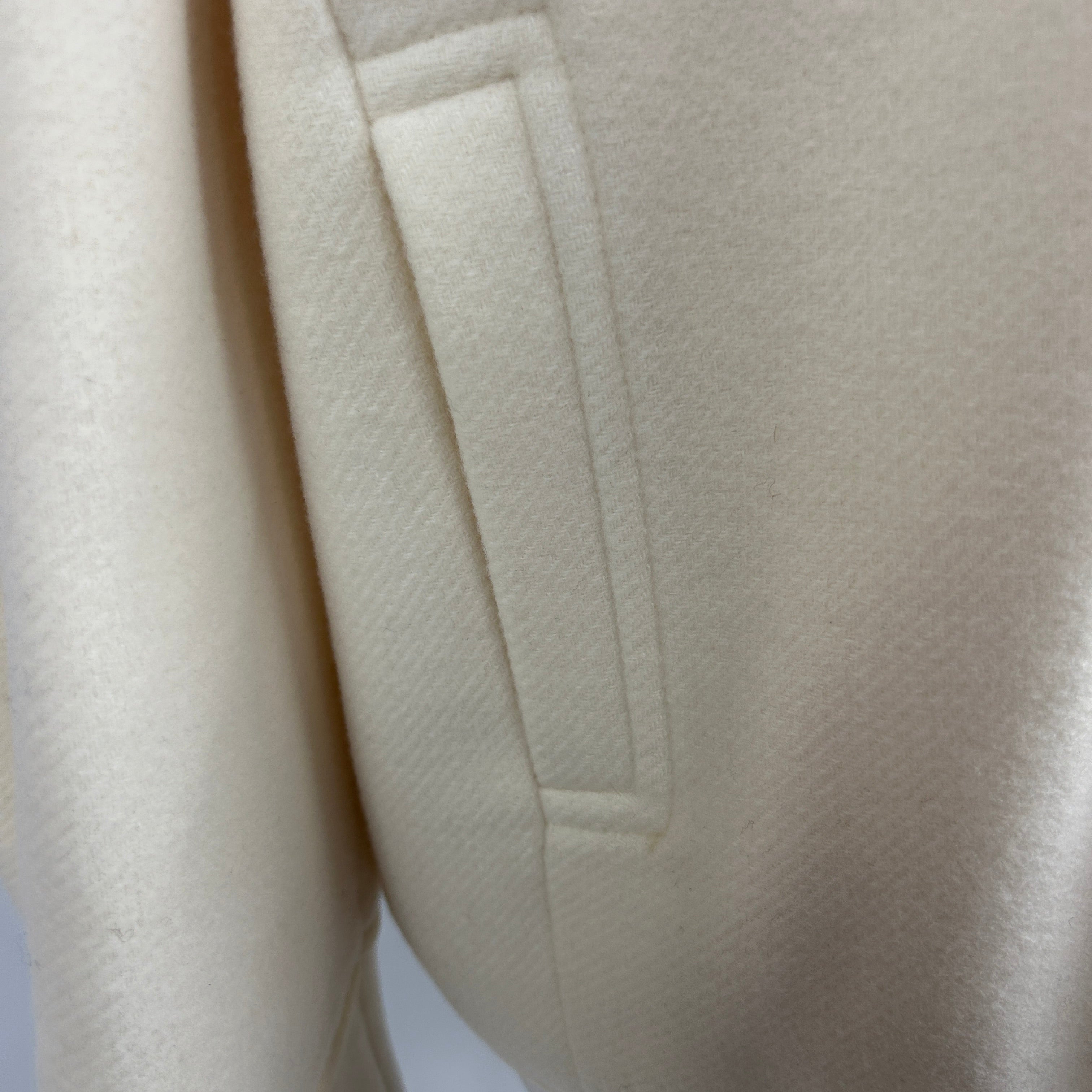 Chloe New £1510 Eden White Wool Mix Collarless Jacket L