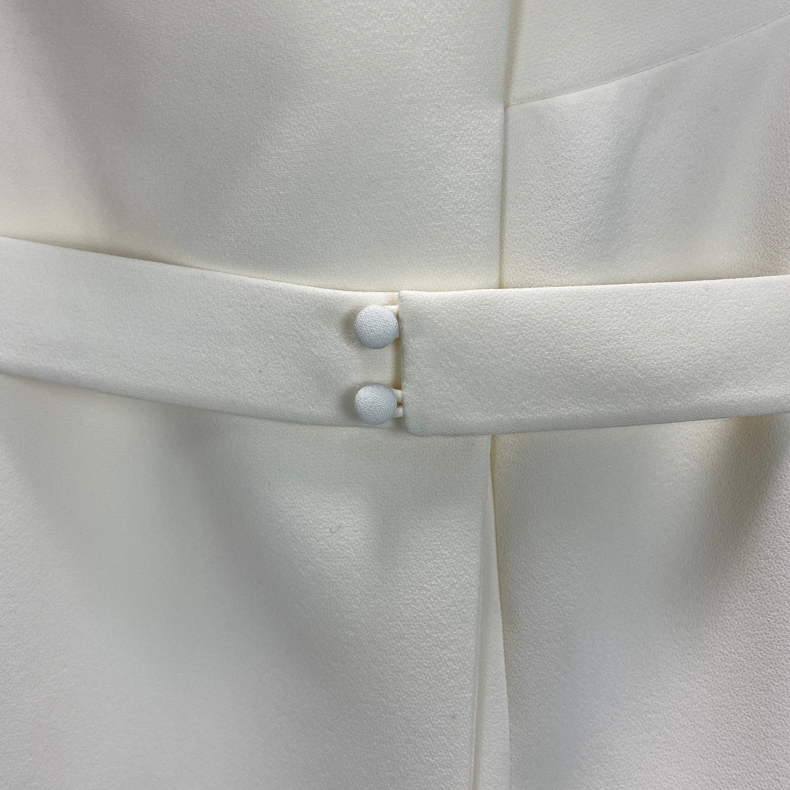 Safiyaa New £1440 Ivory Remi Draped Jumpsuit XS