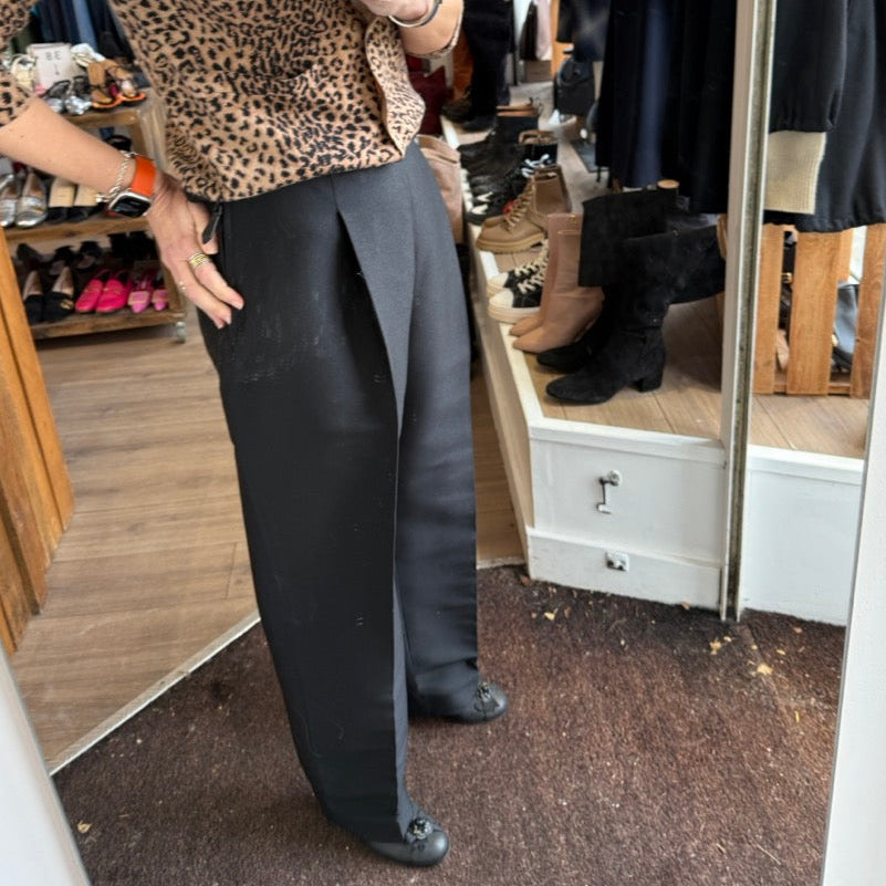 Louis Vuitton New £1720 Black Wool & Silk Evening Pants L