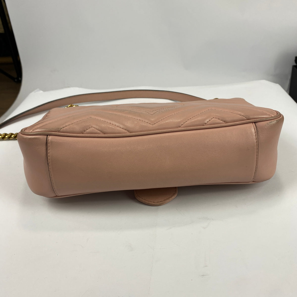 Gucci £2070 Pink Beige GG Marmont Medium Shoulderbag