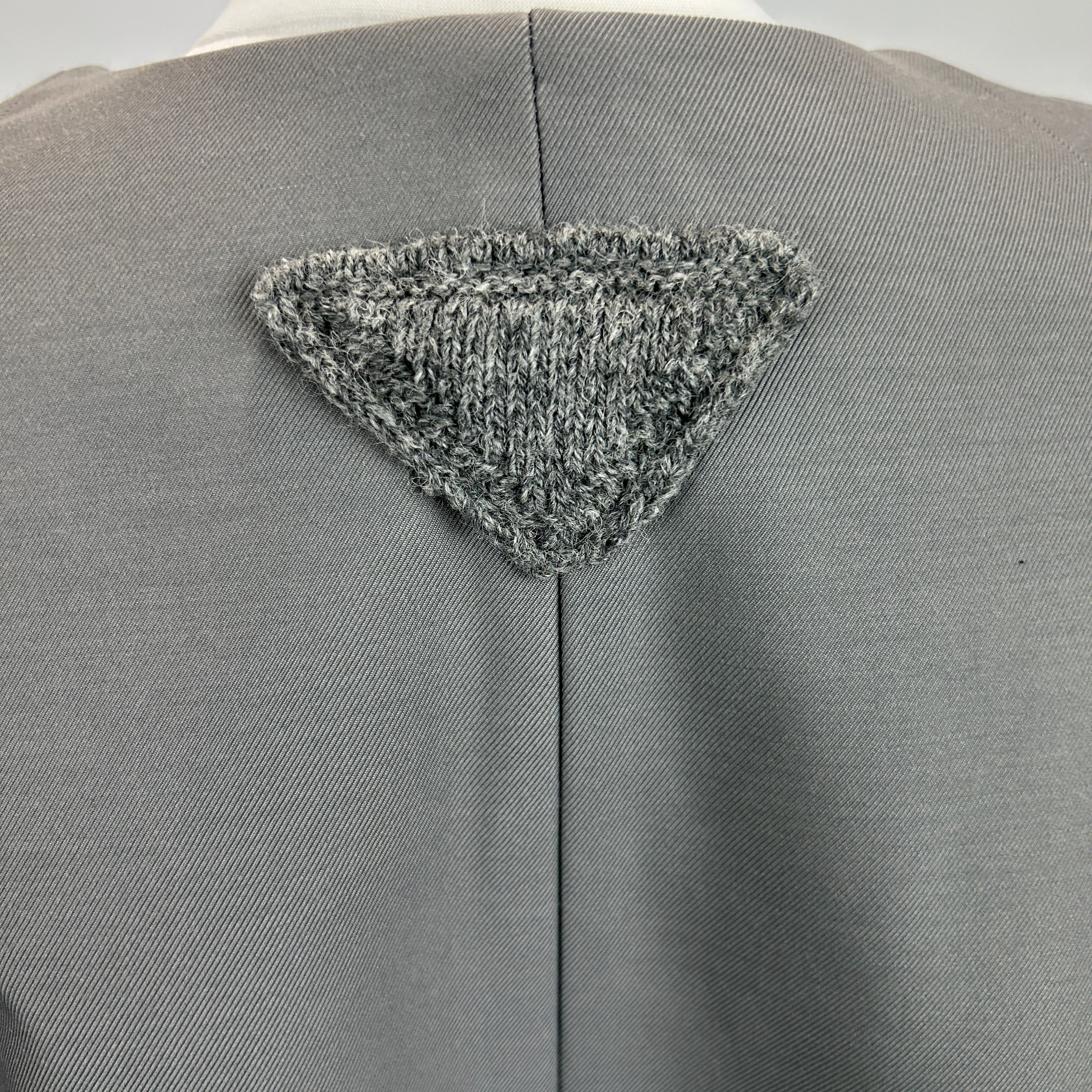 Prada £2400 Grey Gabardine Boxy Curve Jacket S/M/L