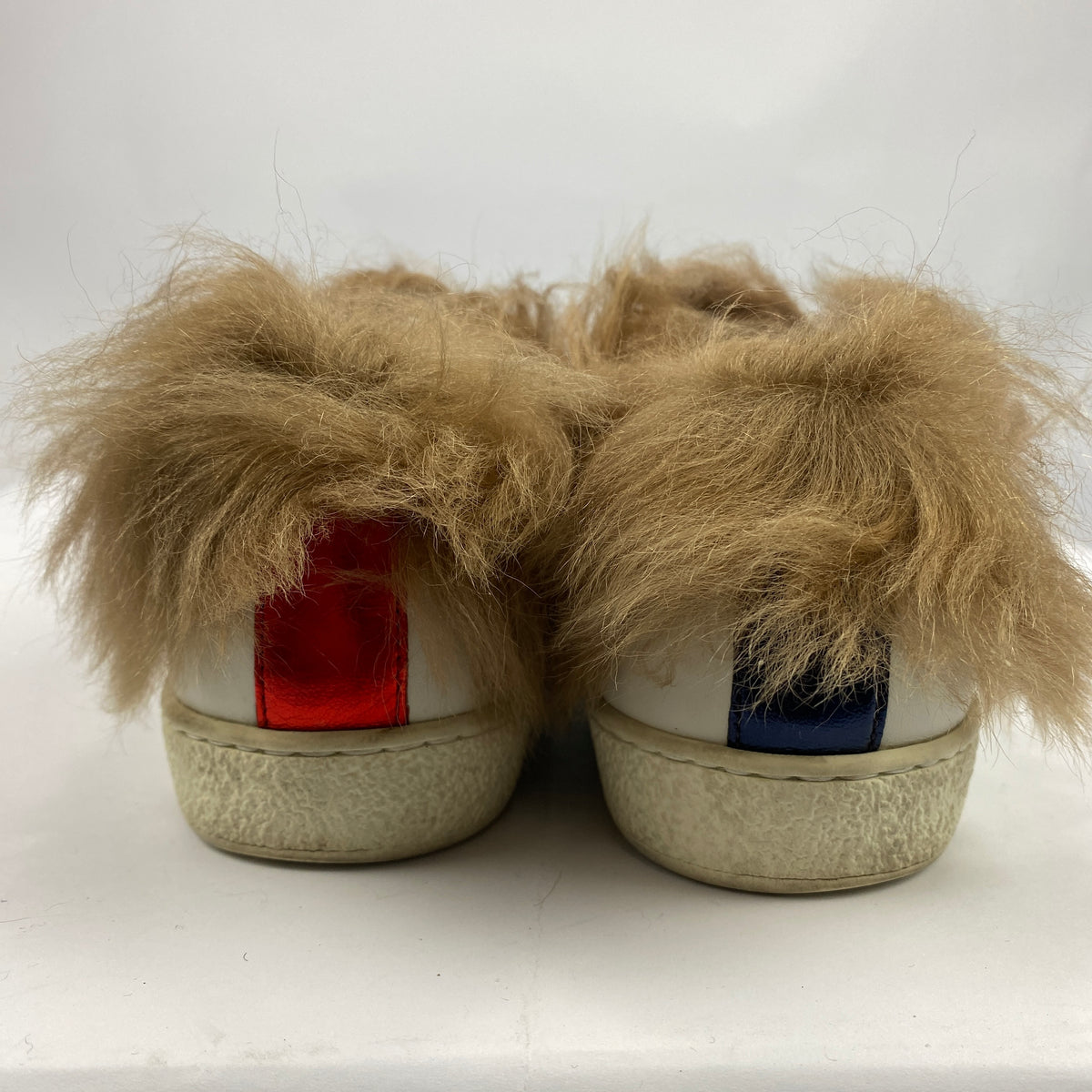 Gucci White Leather Ace Sheepskin Lined Trainers 37.5