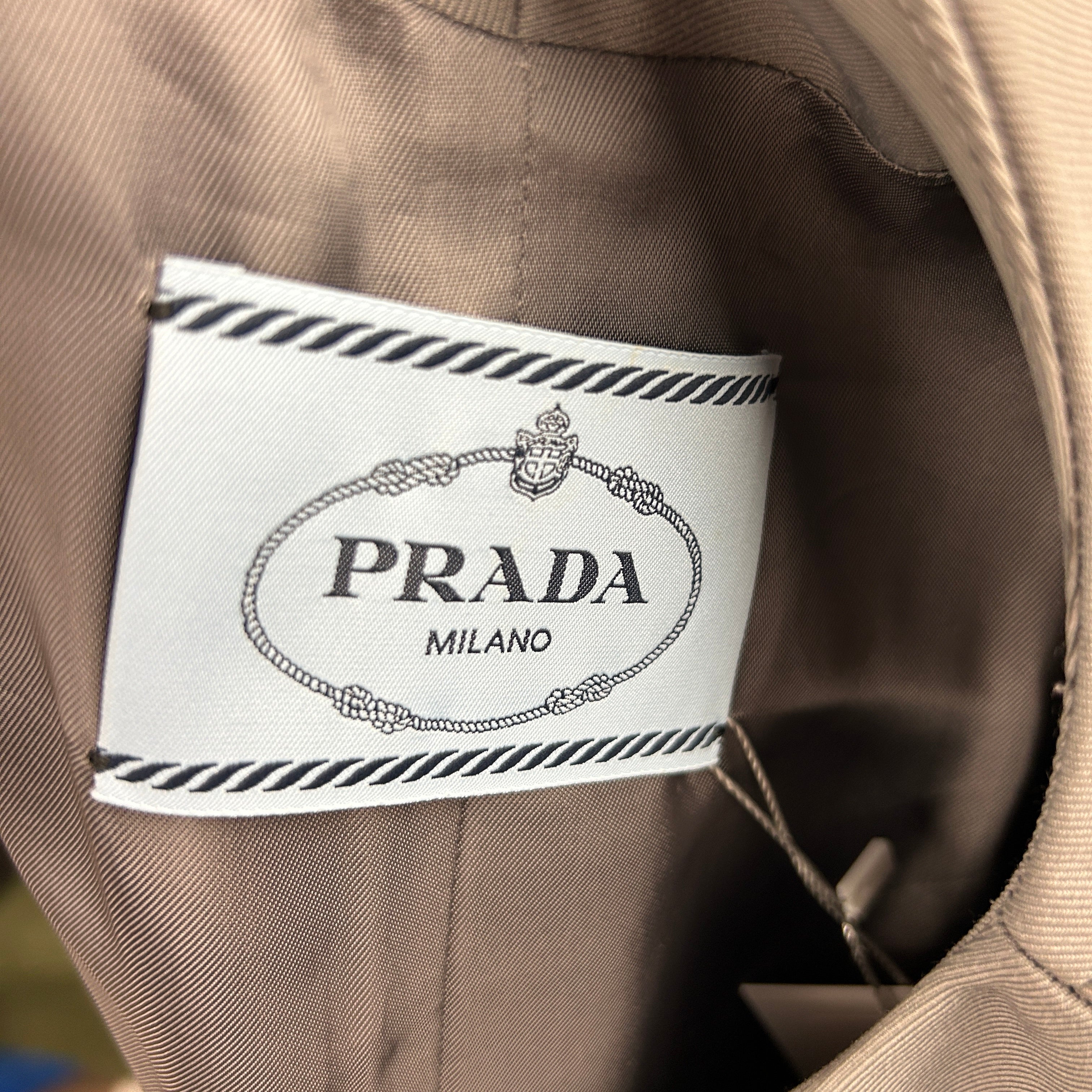 Prada £2400 Grey Gabardine Boxy Curve Jacket S/M/L