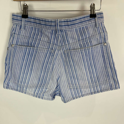 Chanel Stripe Denim Shades of Blue Shorts XS