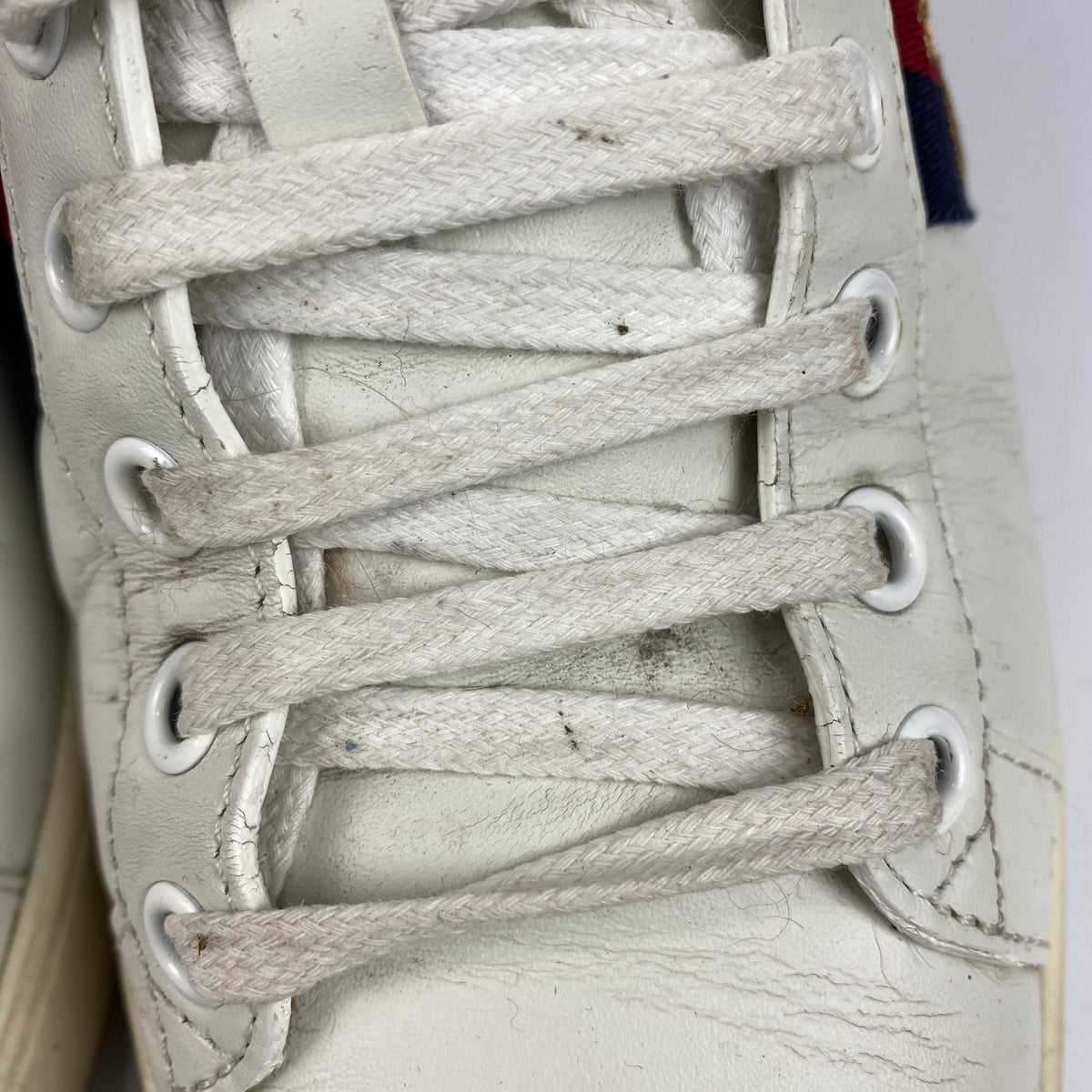 Gucci White Leather Ace Sheepskin Lined Trainers 37.5