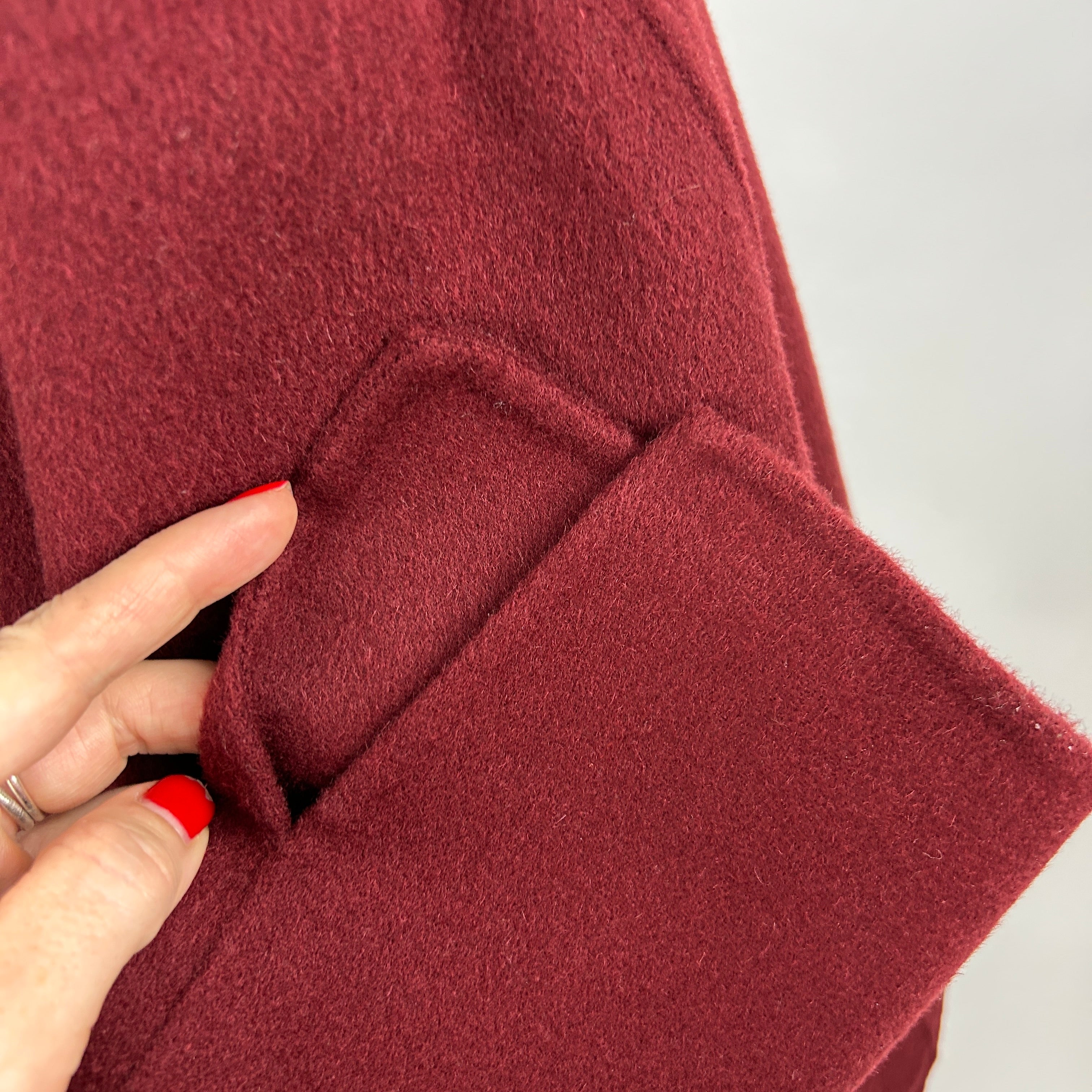 Odeeh £1000 Claret Double Faced Cashmere Mix Jacket S