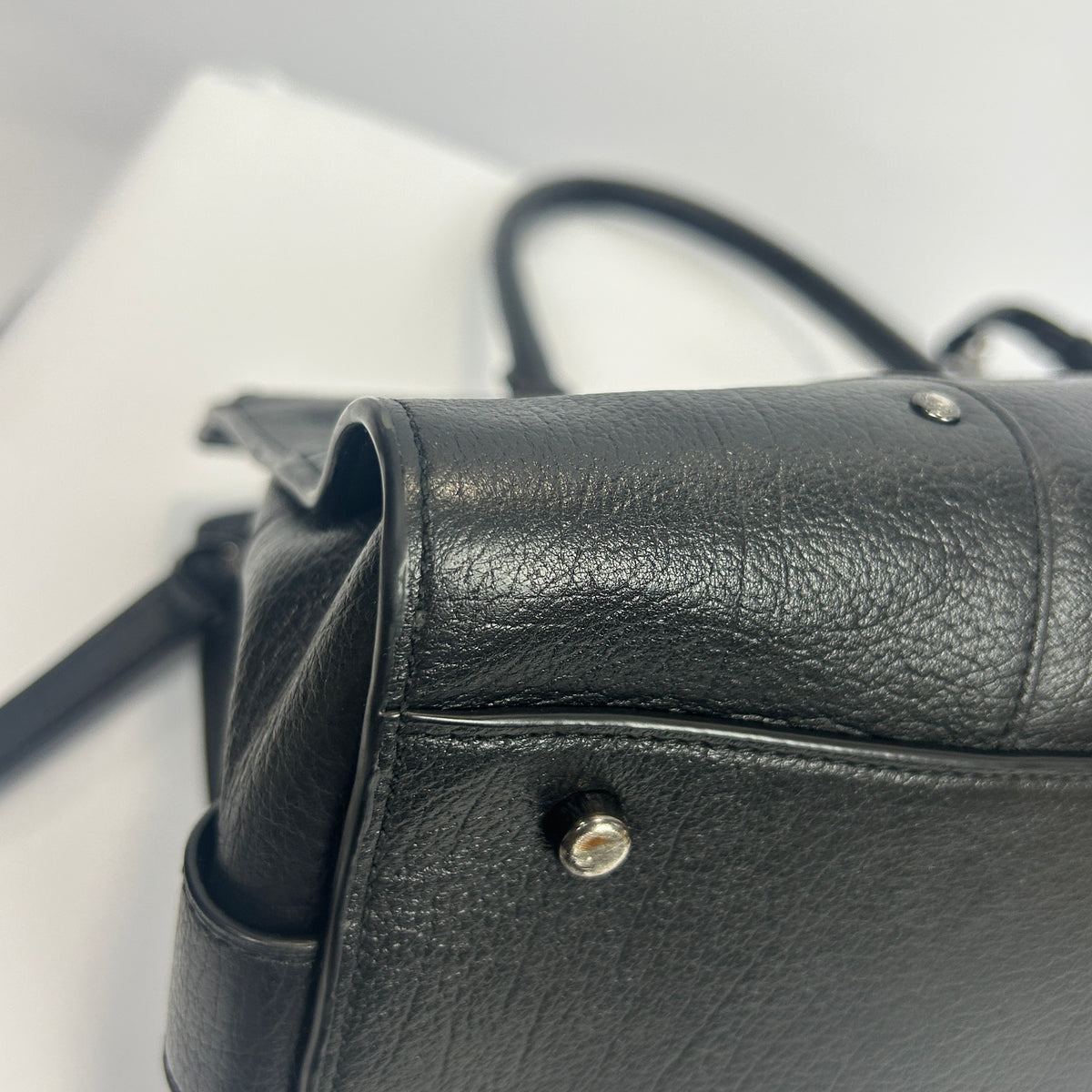 Coach £395 Black Mercer 30 Satchel with Bandana Rivets