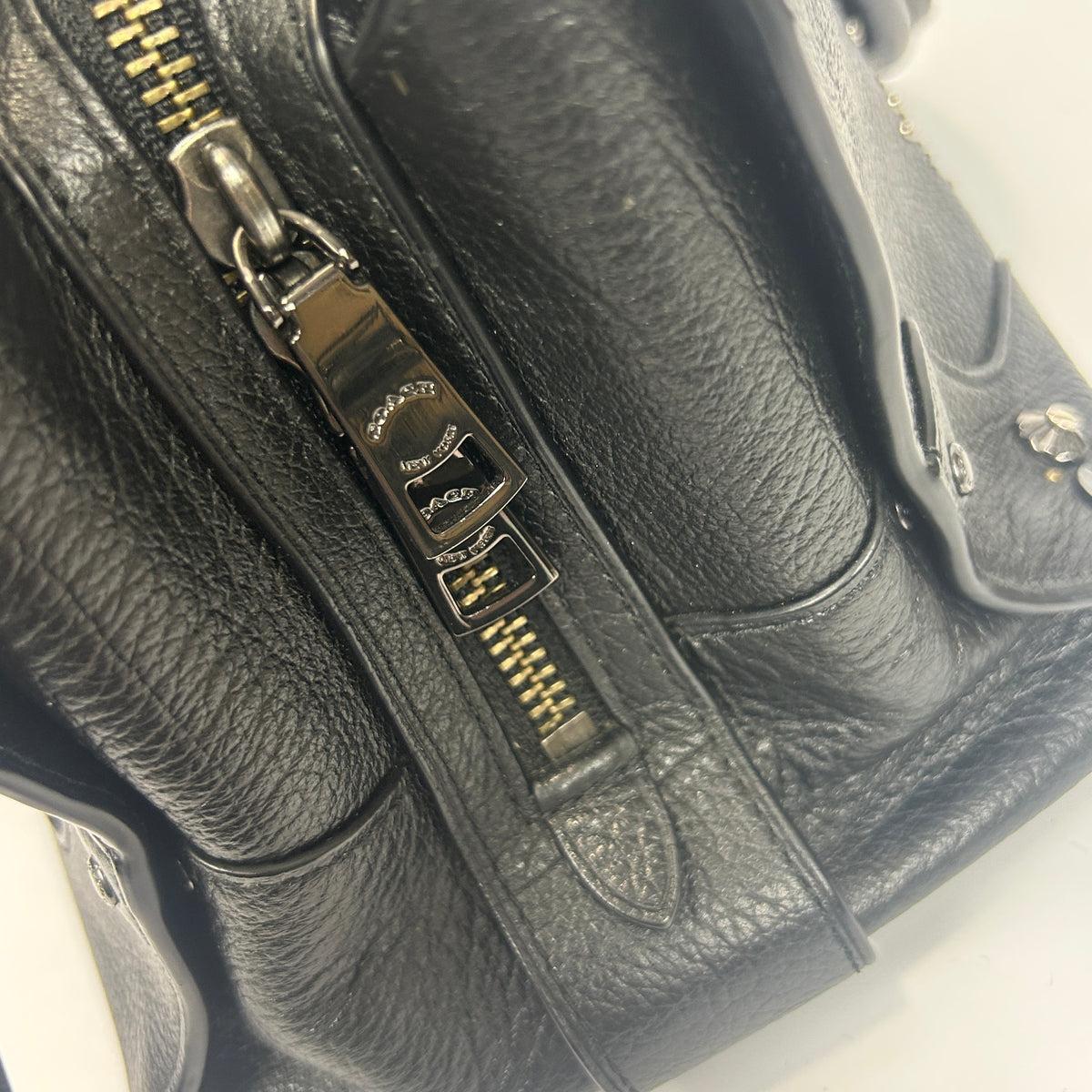 Coach £395 Black Mercer 30 Satchel with Bandana Rivets