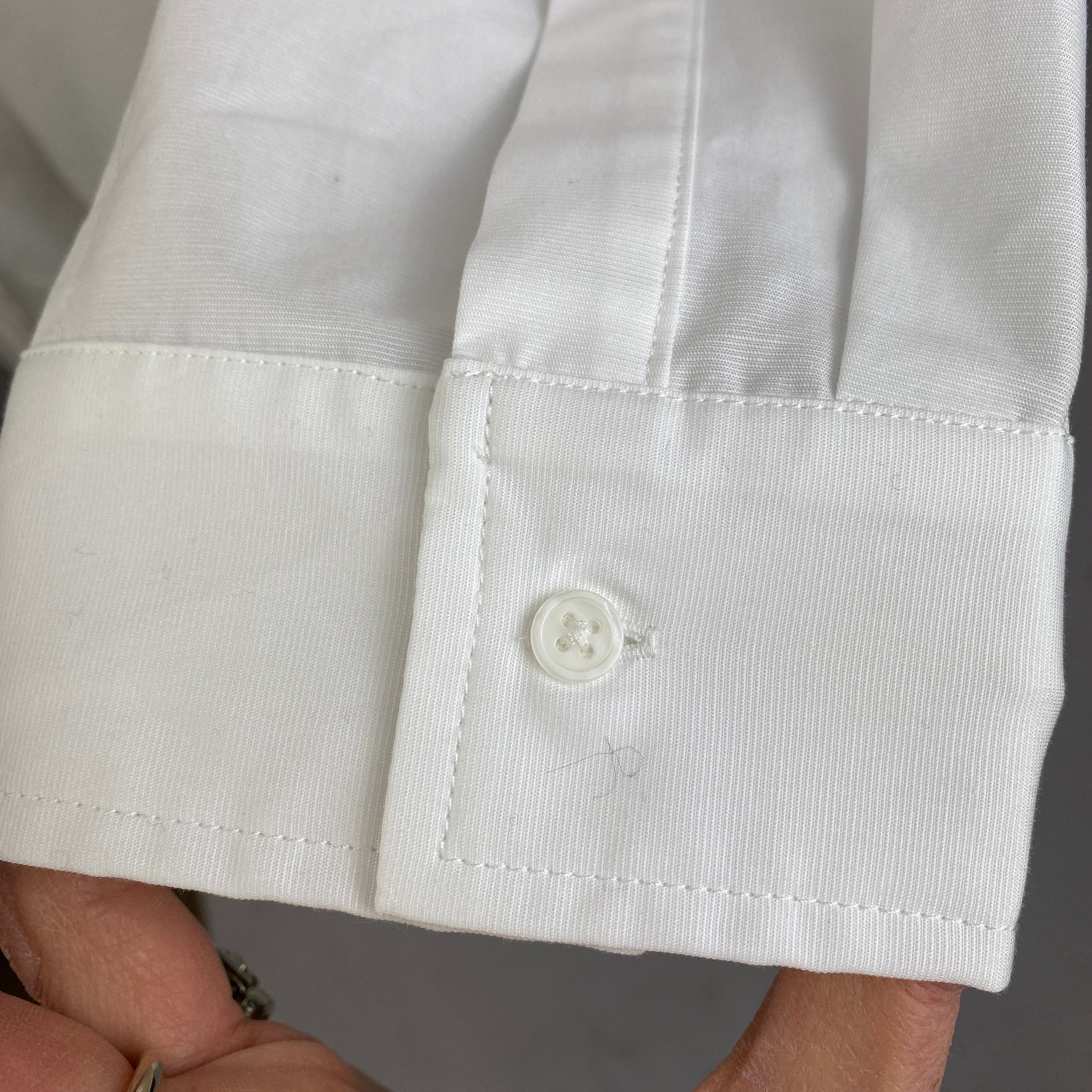 Wiggy Kit New £295 White Cotton Tie Front Shirt M